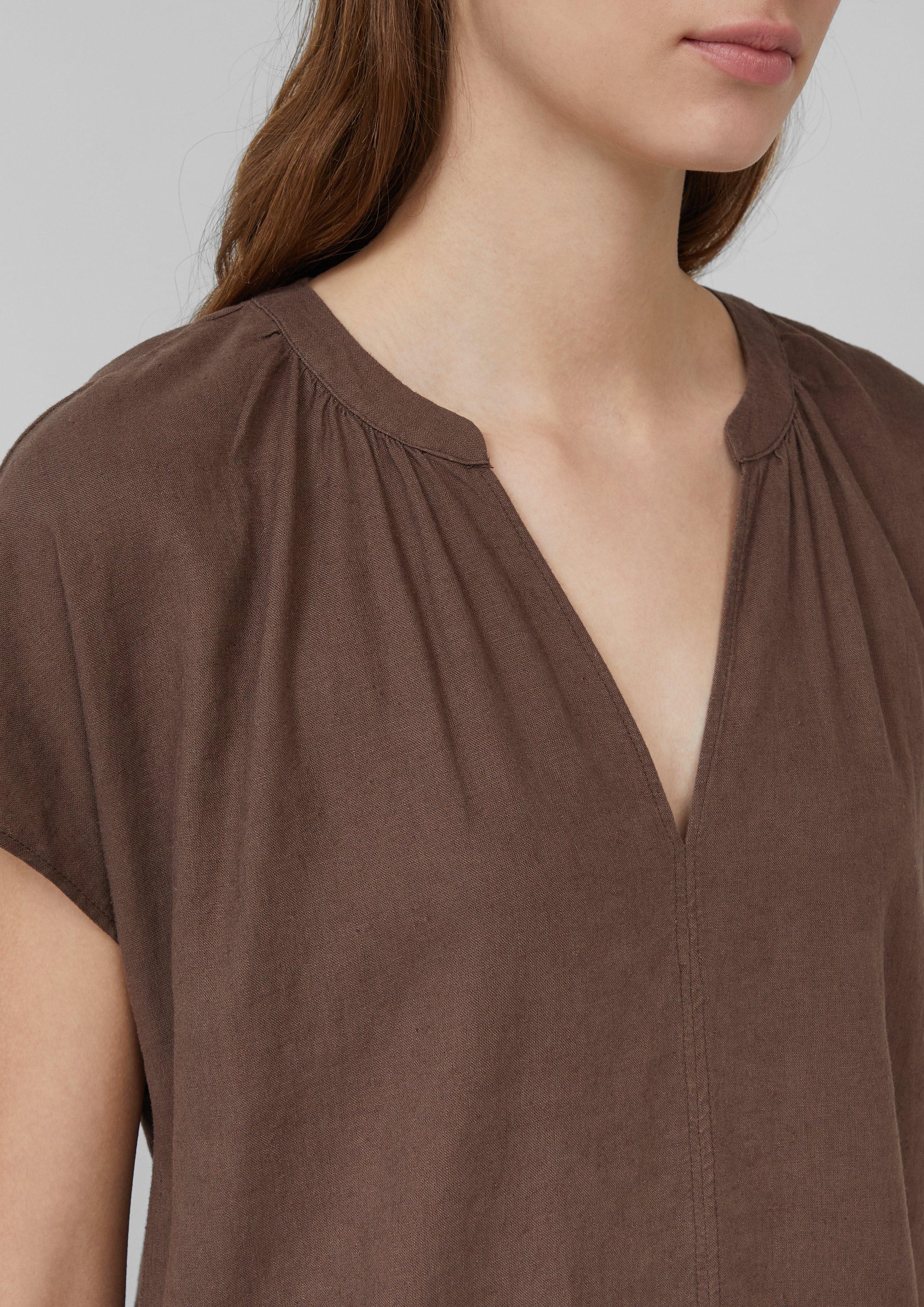 s.Oliver Minikleid Midi-Kleid aus Leinenmix mit günstig online kaufen
