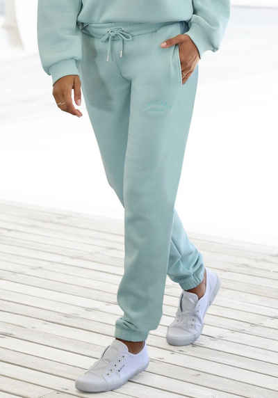 LASCANA Sweathose -Loungehose-Relaxhose mit seitlichen Taschen und Logostickerei, Loungewear, Loungeanzug