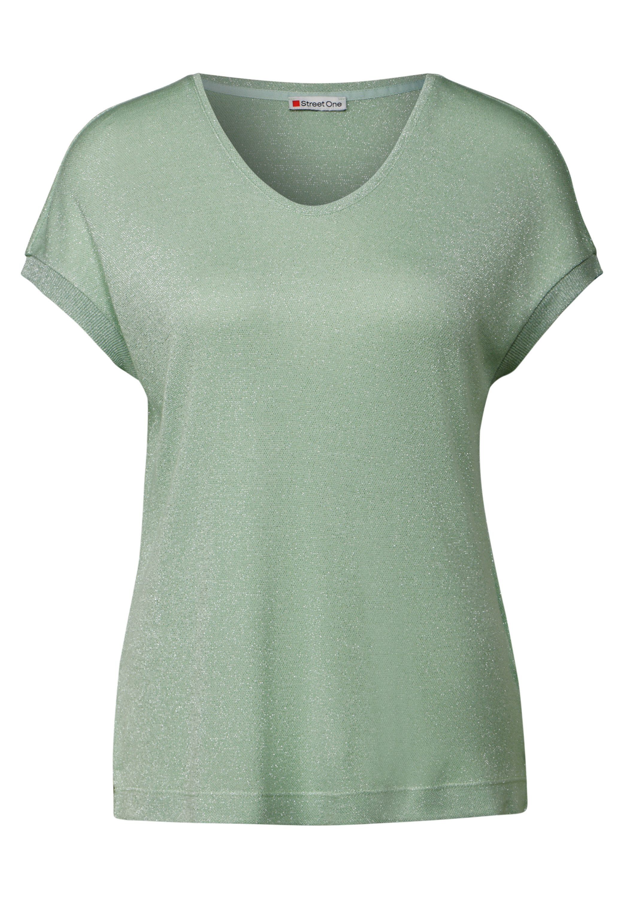 STREET ONE T-Shirt im Glitzer-Look