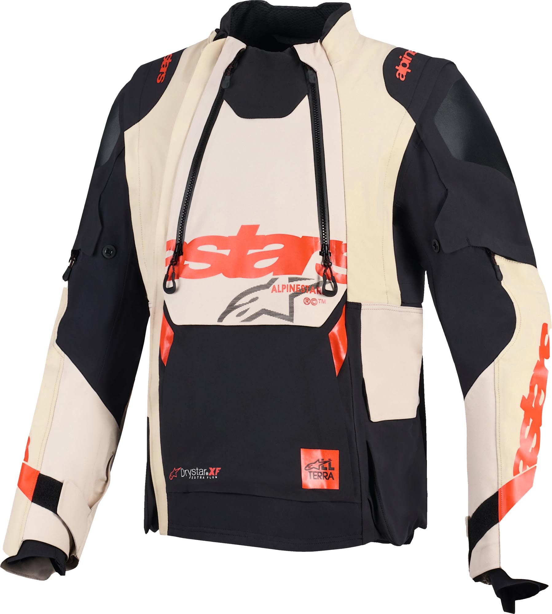 Alpinestars Motorradjacke Halo Pro Drystar XF wasserdichte Motorrad Textiljacke 3-Lagen-Laminat,Airbag integriert,Verbindungsreißverschluss,Ellen