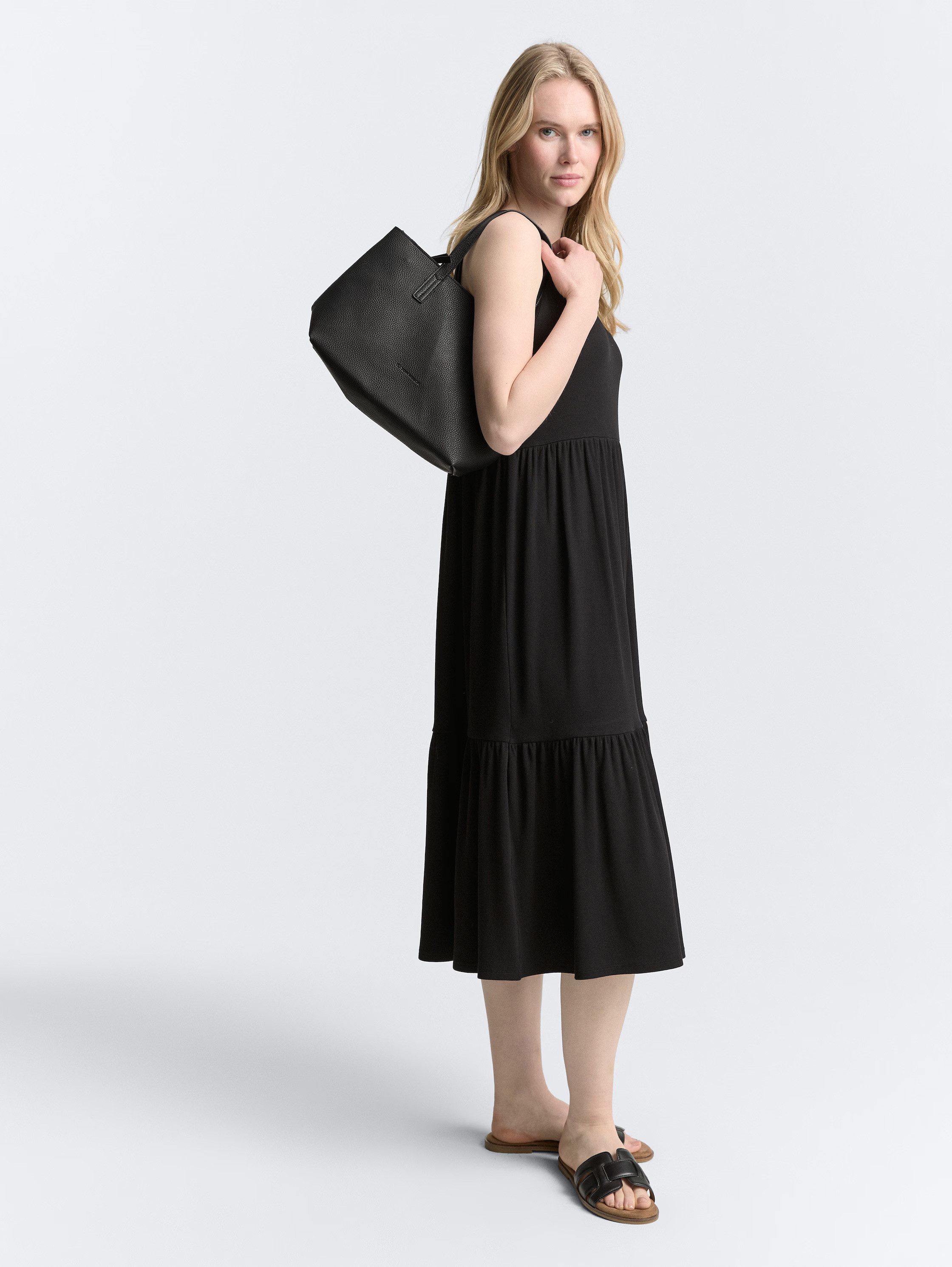 TOM TAILOR Shopper Marla, aus fein genarbtem Lederimitat außen und weichem Suede-Imitat innen