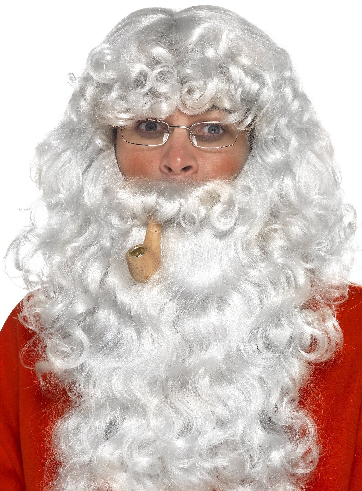 Smiffys Weihnachtsmann-Kostüm – Komplettset Mit Perücke & Bart Für Halloween & Partys
