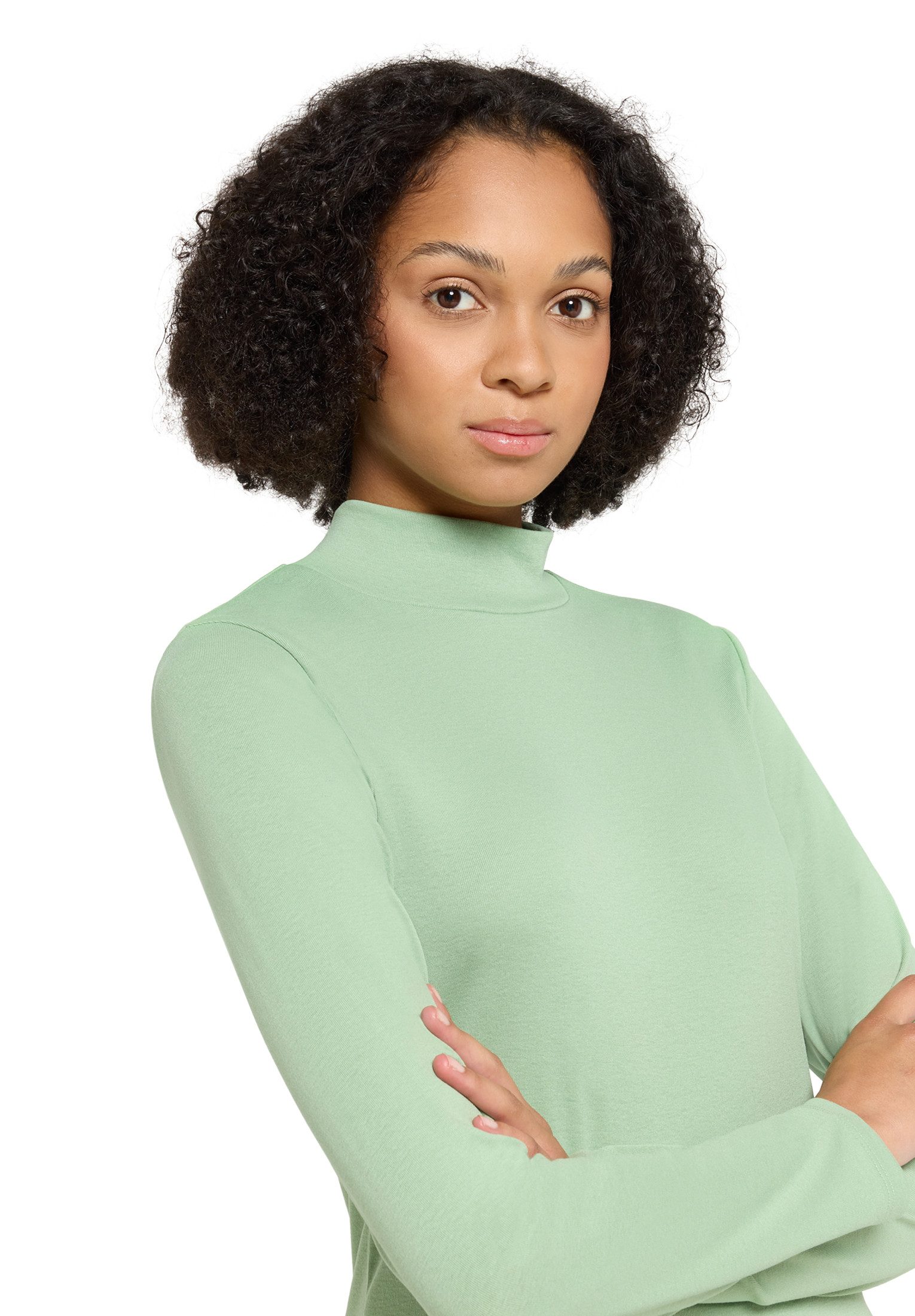 Cartoon Kurzarmshirt Damen mit Kragen (1-tlg)