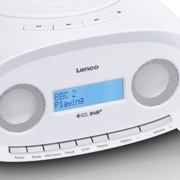 Lenco Lenco SCD-69WH DAB Radio Boombox CD Player, Weiß Radio