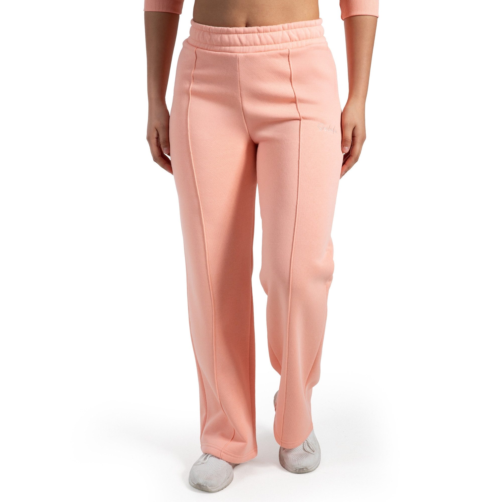 Smilodox Milea, Weit geschnittene Lounge-Hose, elastischer Bund & Ziernähte Bequeme Damenhose, Sweatpants, Alltag Sport, sportlichen moderner Look