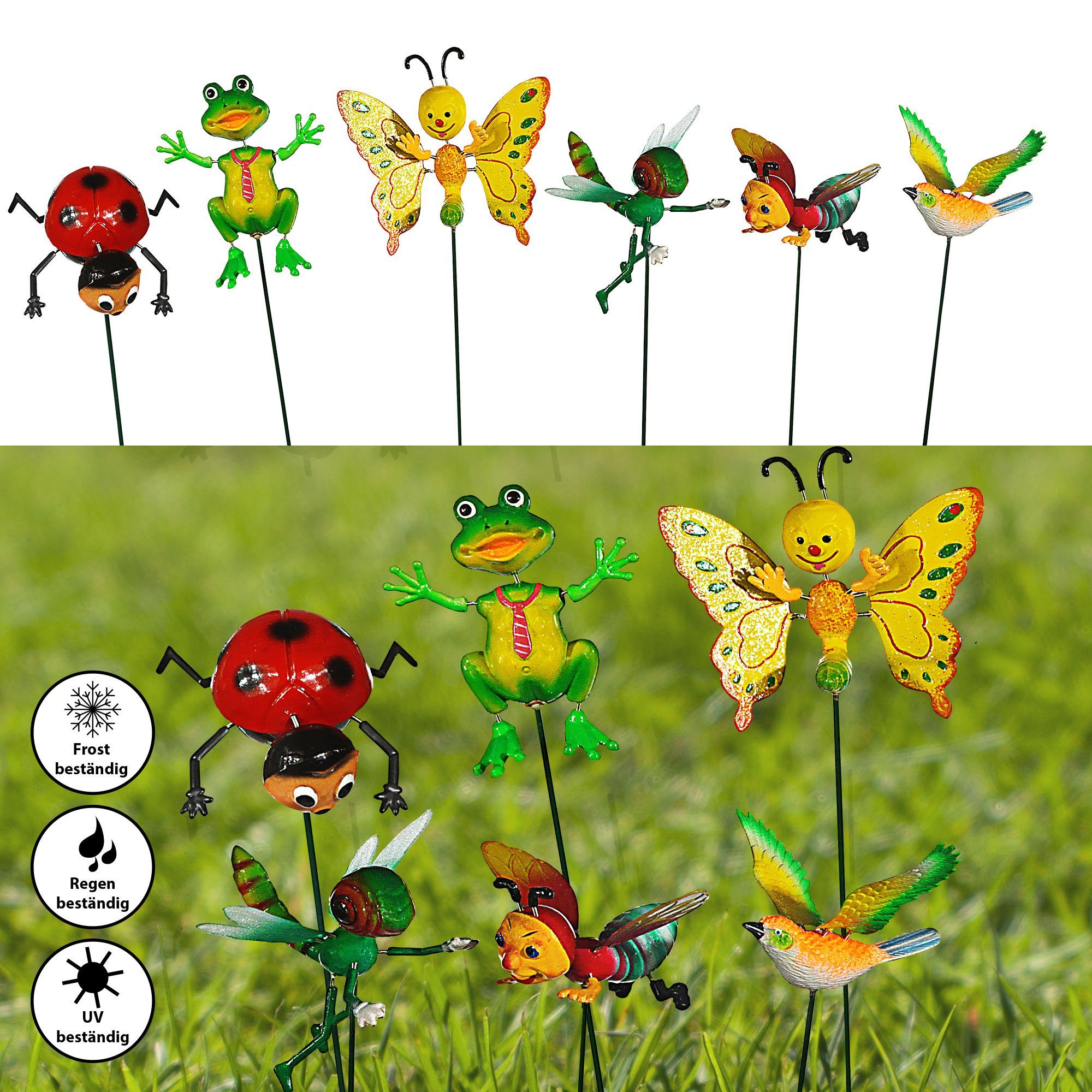 CEPEWA Gartenstecker Gartenstecker Tiere mit beweglichen Flügel
