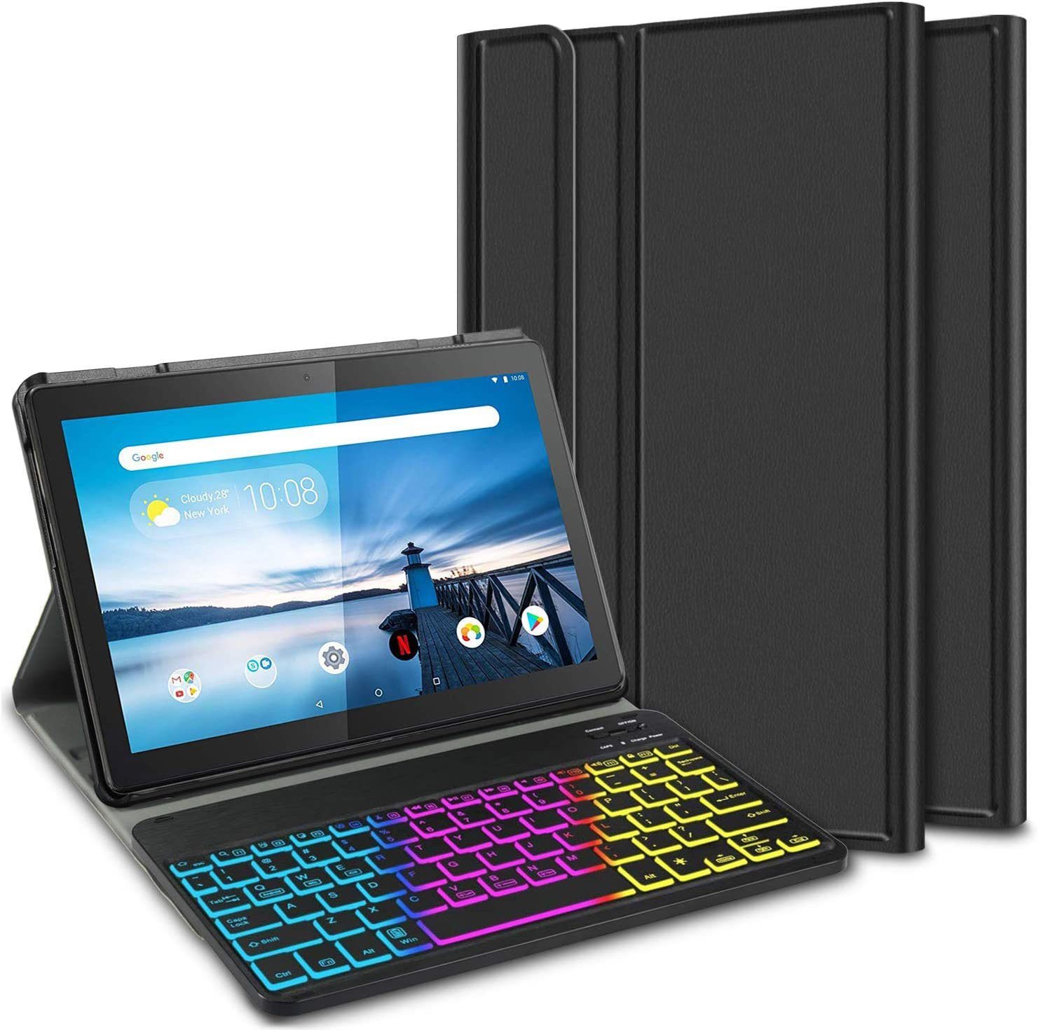 IVSO »Für Lenovo Smart Tab M10 TB-X505F 10,1 Zoll Tablet Bluetooth Keyboard  Hülle Tastatur« Tablet-Tastatur (Tablet Tasche Schutzhülle+QWERTZ Keyboard)  online kaufen | OTTO