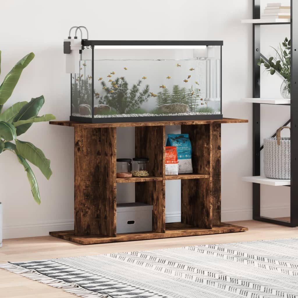vidaXL Aquariumunterschrank Aquariumständer Räuchereiche 100x40x60 cm Holzwerkstoff – Bild 2 von 5
