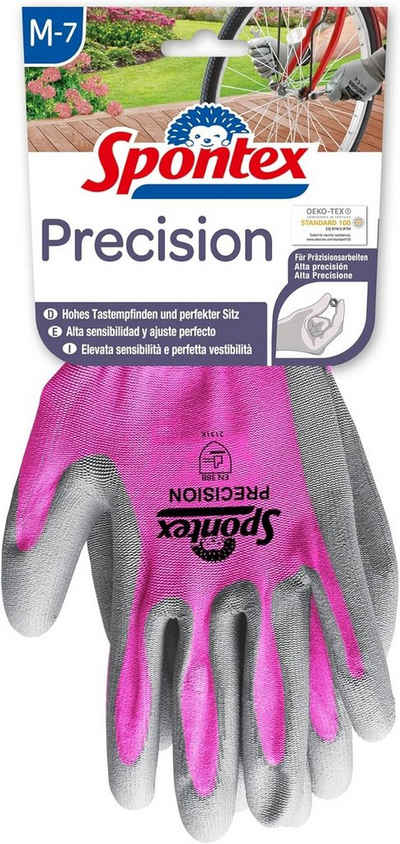 SPONTEX Arbeitshandschuhe Precision Handschuhe Größe L für feine Arbeiten Farbe nicht wählbar
