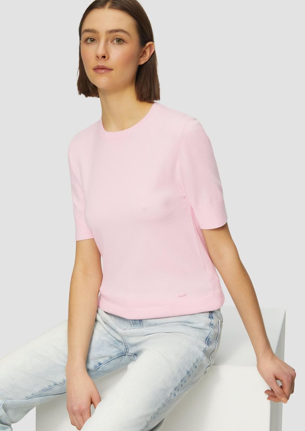 s.Oliver Strickpullover Basic (1-tlg) Langarm, Viskose-Mix günstig online kaufen
