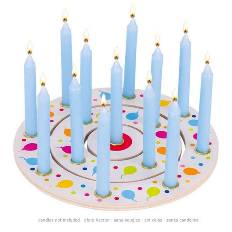 goki Kerzenständer Geburtstagskranz Luftballons Holzkranz (Set, 3 St., 1), 3-teilig, können zusammen oder einzeln aufgestellt werden