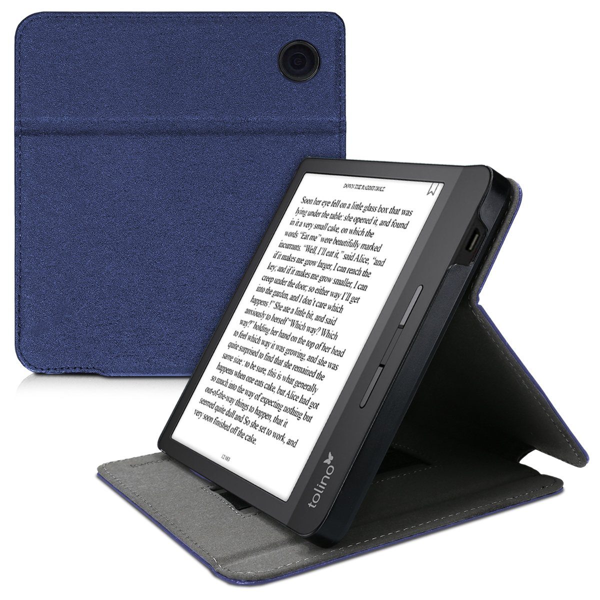 kwmobile E-Reader-Hülle, Hülle für Tolino Vision 5 - Schlaufe Ständer -  e-Reader Schutzhülle - Flip Cover Case