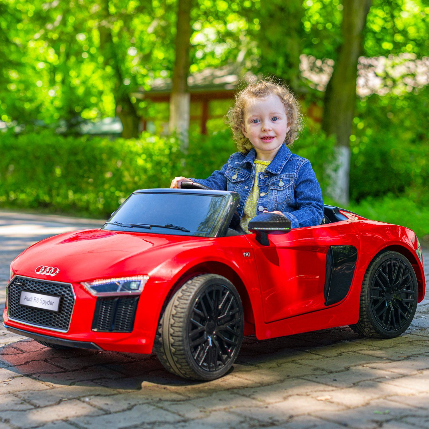 Spielzeug Kinder-Elektrofahrzeuge AsVIVA Elektro-Kinderauto Audi R8 Spyder Coupe Kinder Elektroauto AsVIVA EKC3 ferngesteuert ro