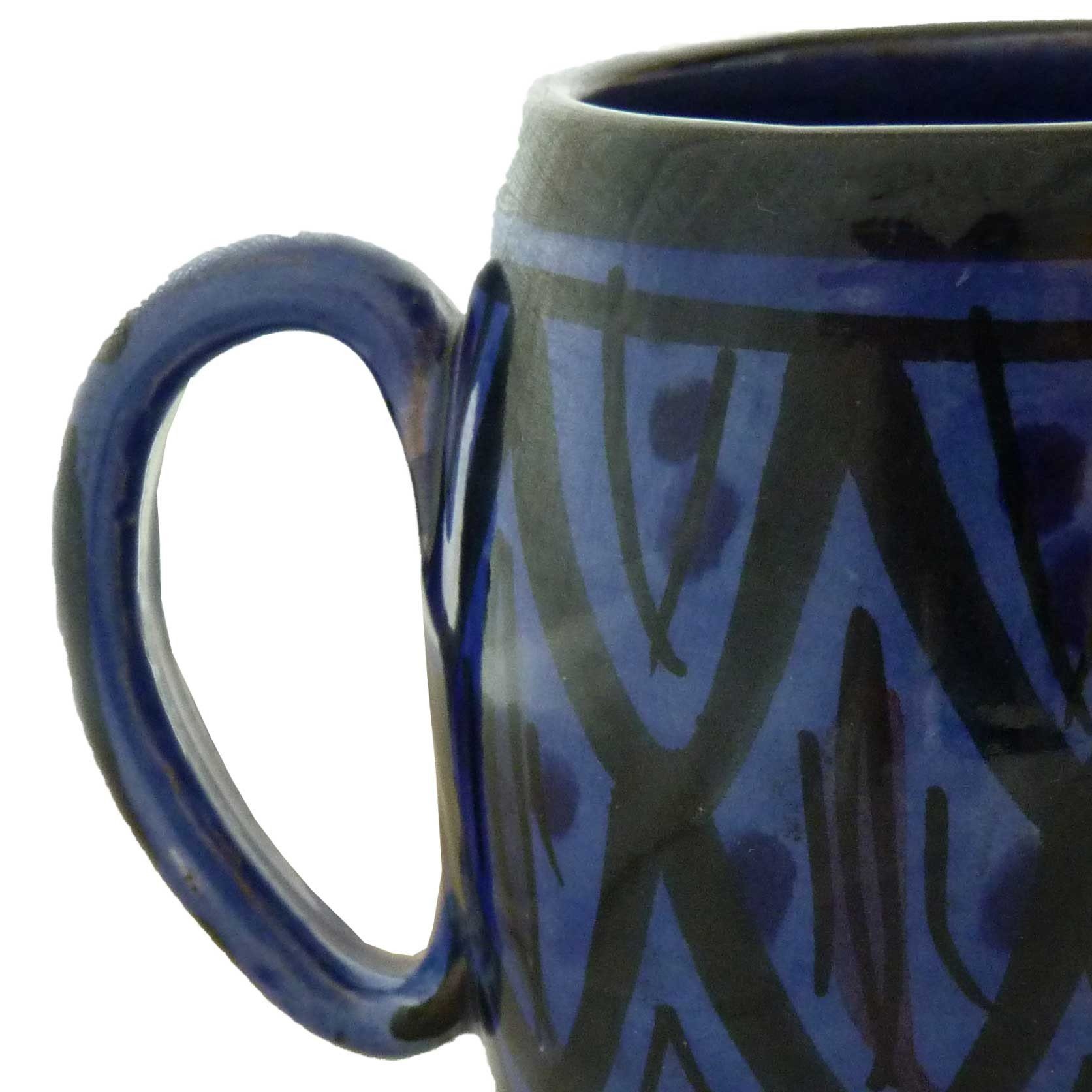 Blau Groß, Keramiktasse Tasse handarbeit Keramik, SIMANDRA