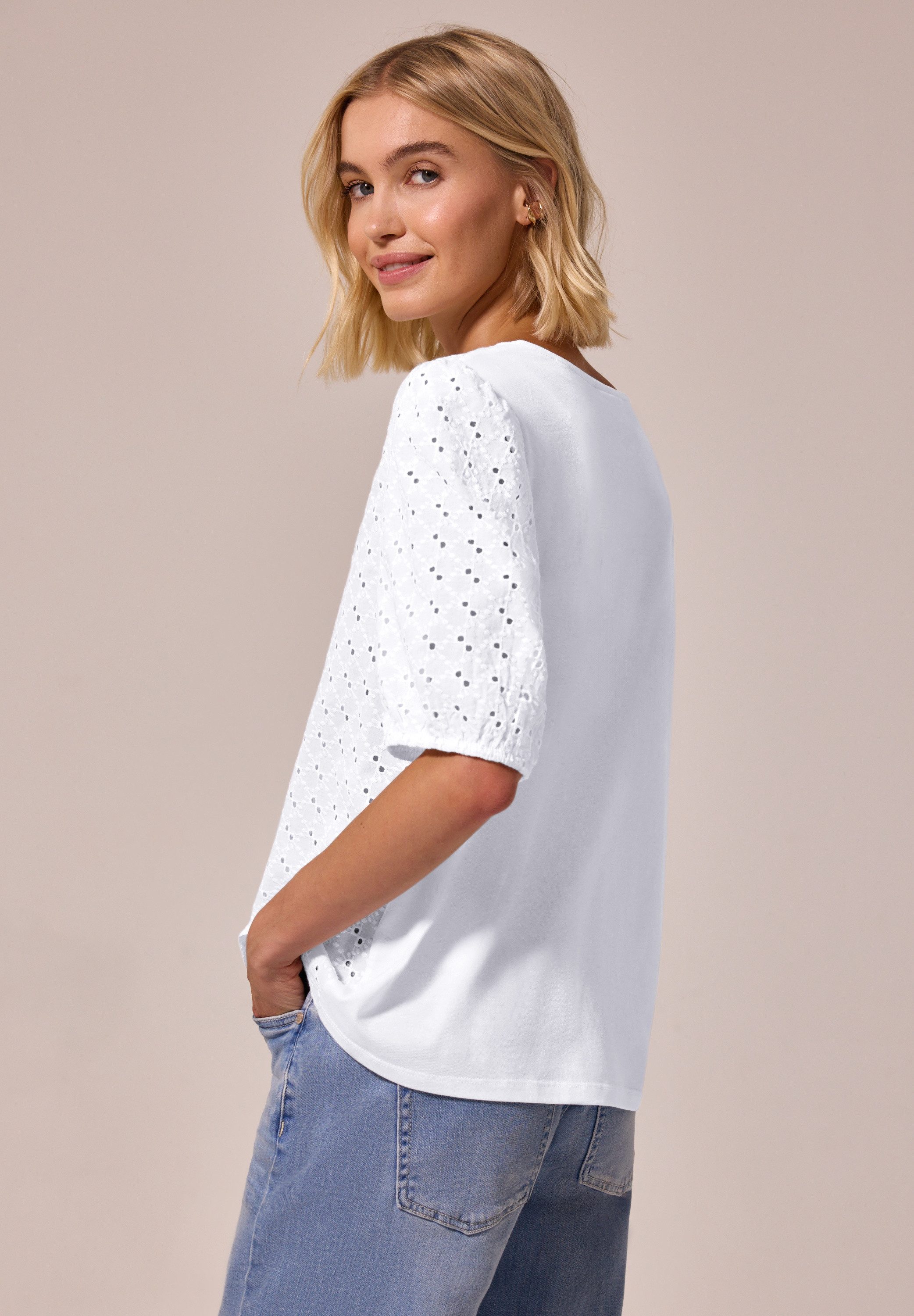 STREET ONE STUDIO Blusenshirt mit V-Ausschnitt