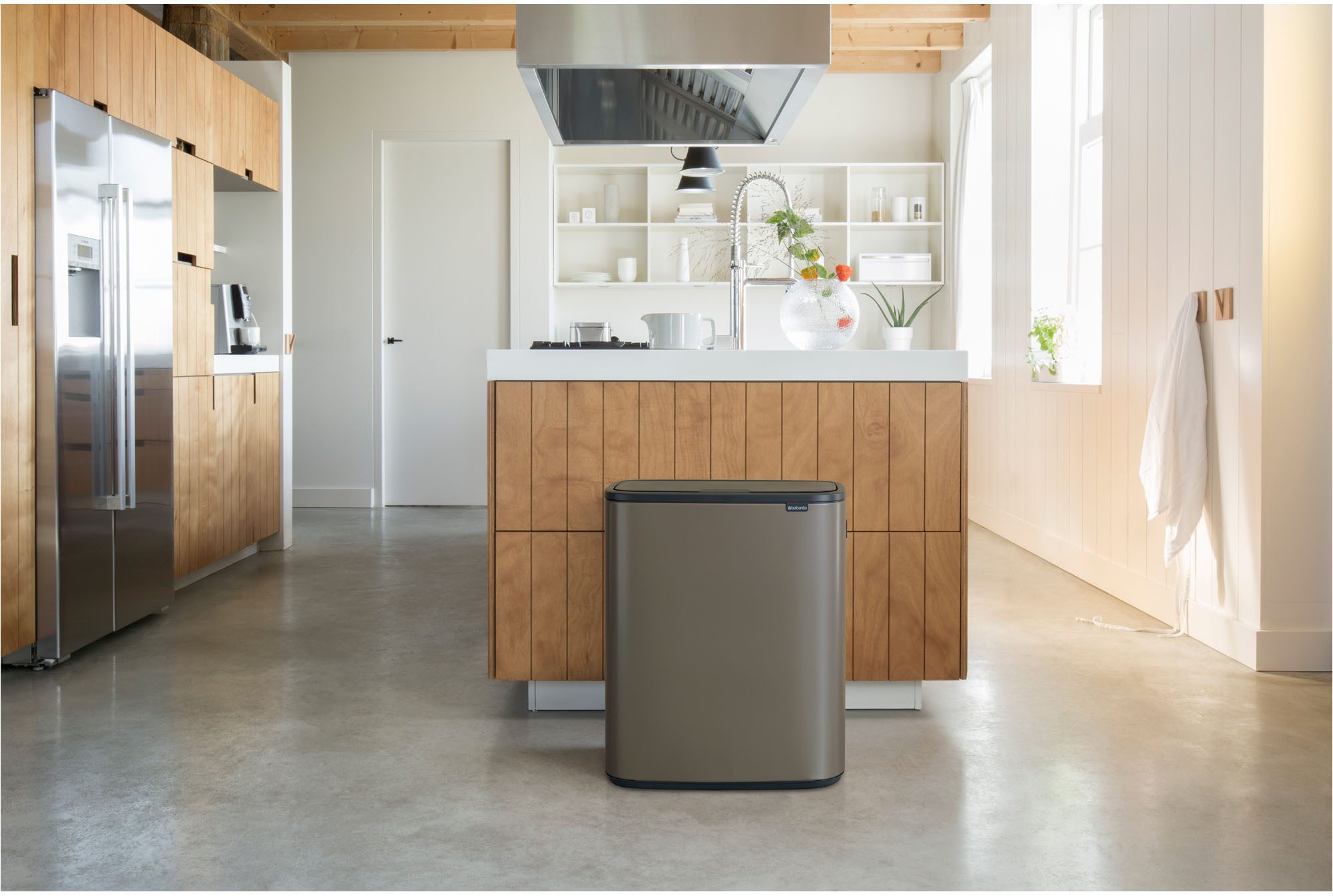 Brabantia Mülleimer Bo Touch Bin, 60L, Soft-Touch-Öffnungssystem