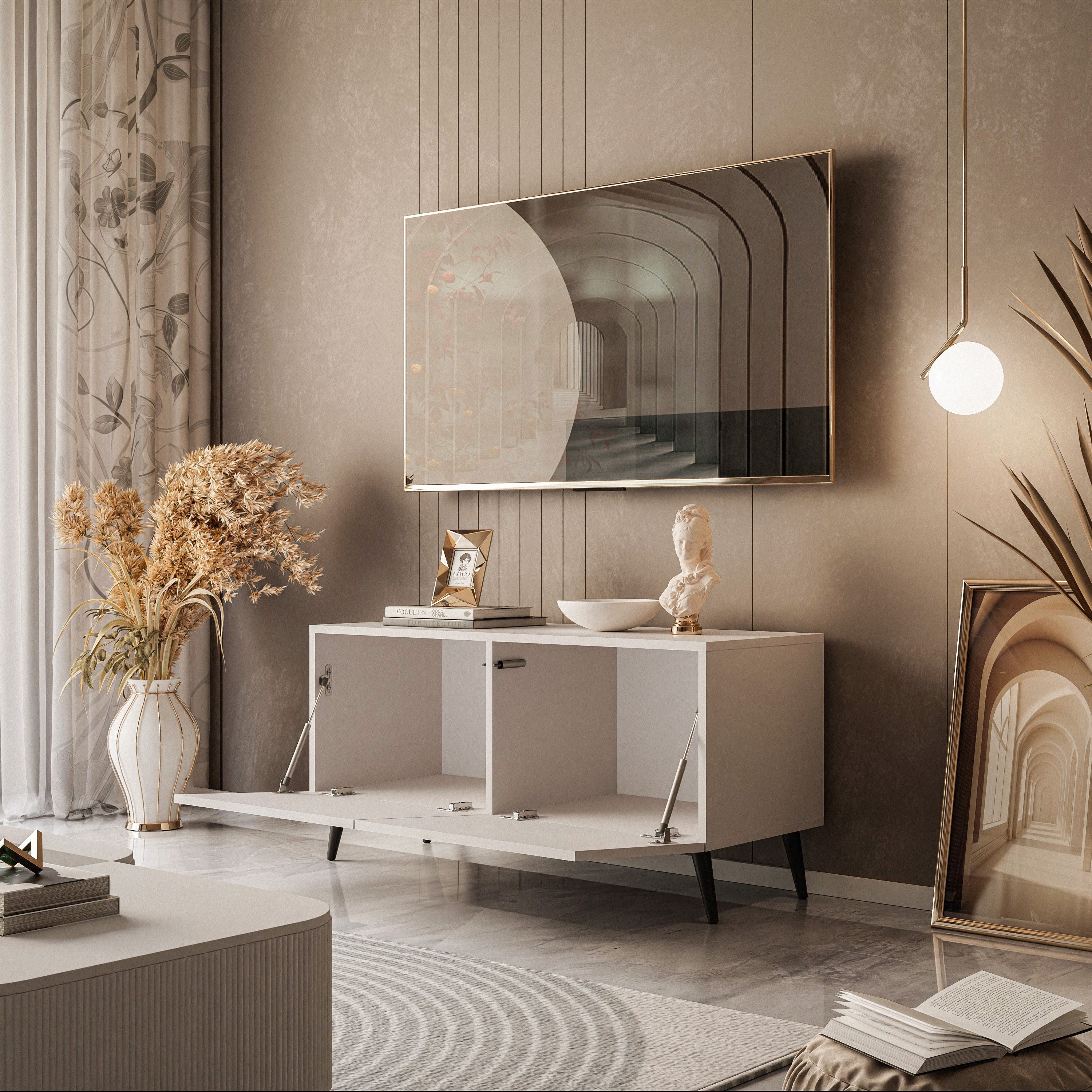 Lookway Lowboard COLGANTE KASCHMIR 100 cm TV Schrank auf Beinen Fernsehschrank