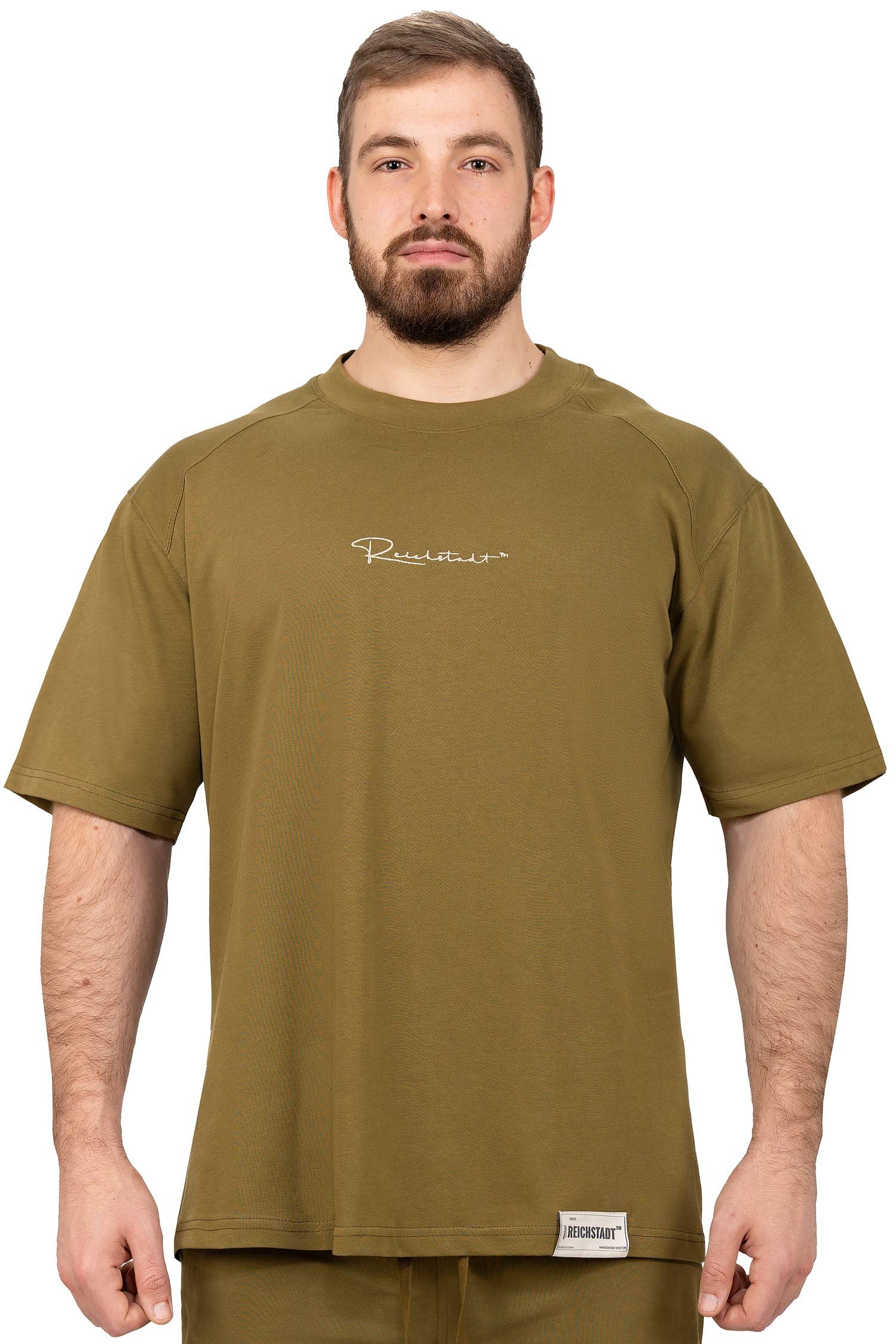 Reichstadt Trainingsshirt Herren Oversized Kurzes Hemd 22RS033 in kräftigen Farben