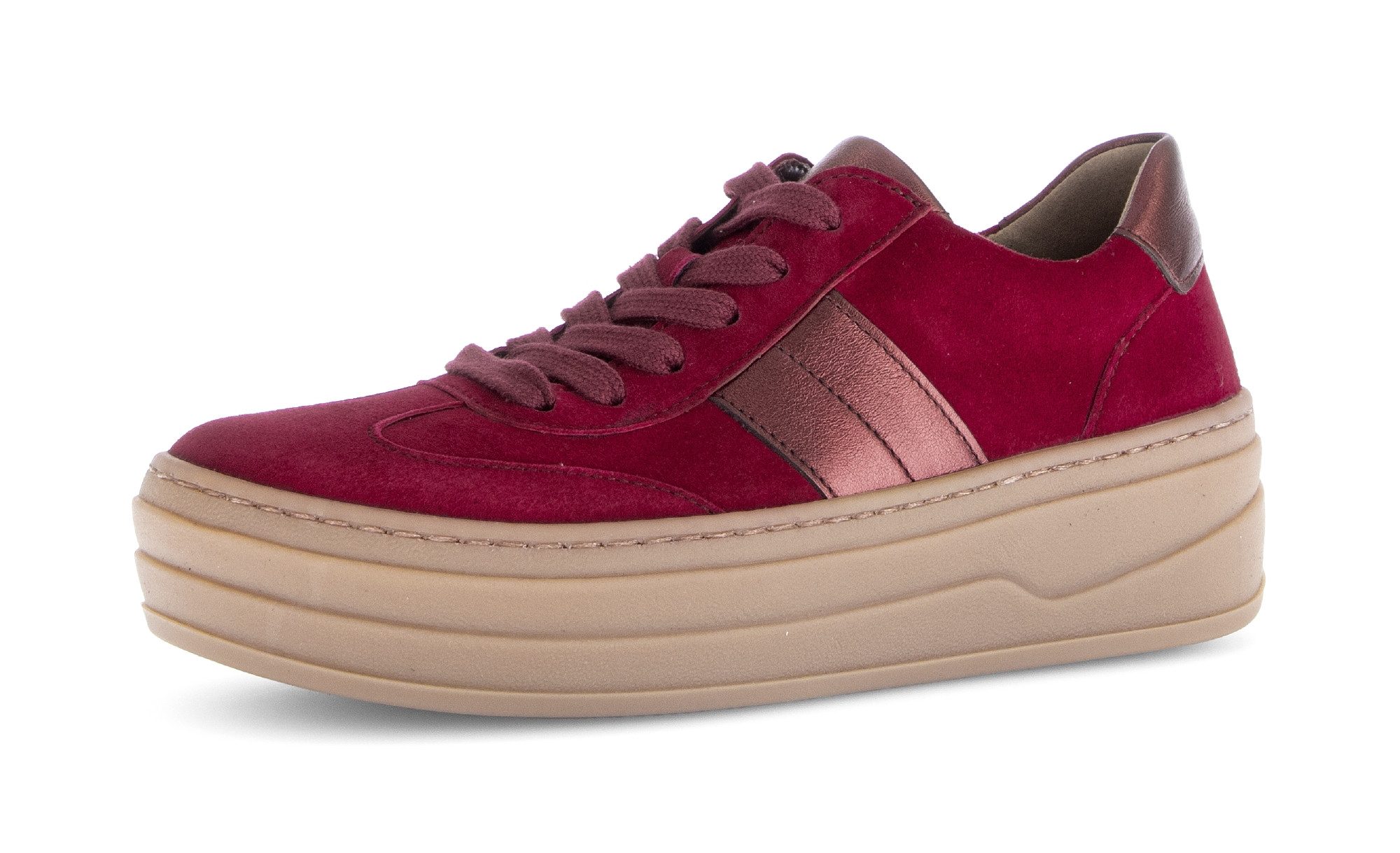 Gabor Plateausneaker, Schnürschuh, Freizeitschuh, Halbschuh mit Besatz in M günstig online kaufen