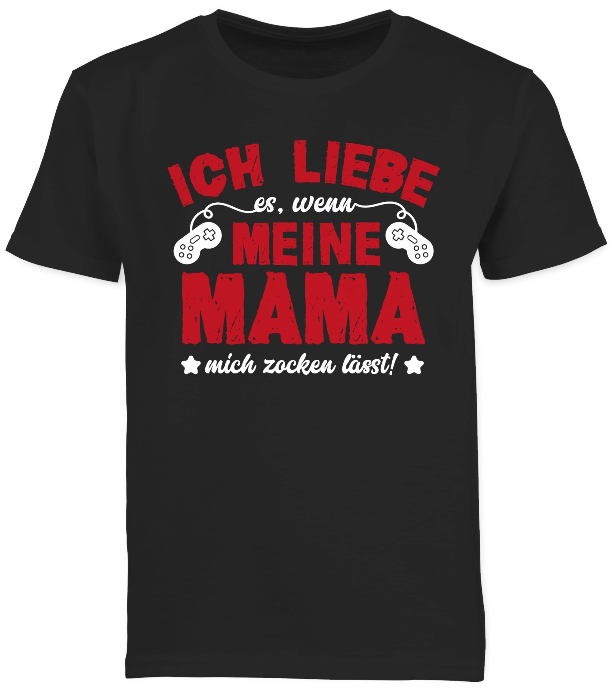 Shirtracer T-Shirt Ich weiß/rot Schwarz 1 Kinder Sprüche - meine liebe Statement Mama