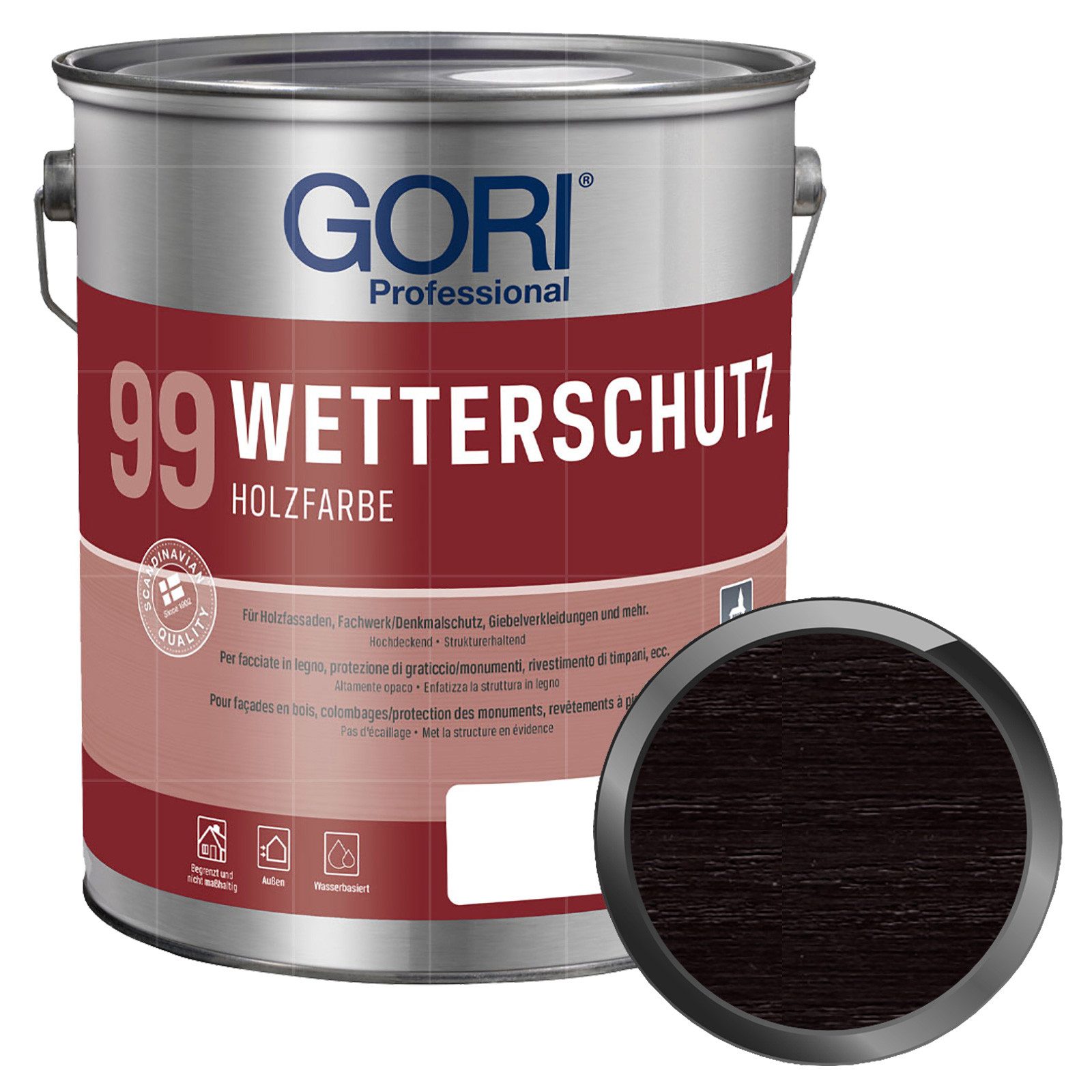 GORI Wetterschutzfarbe 99 Wetterschutz Holzfarbe - 2.5 Ltr