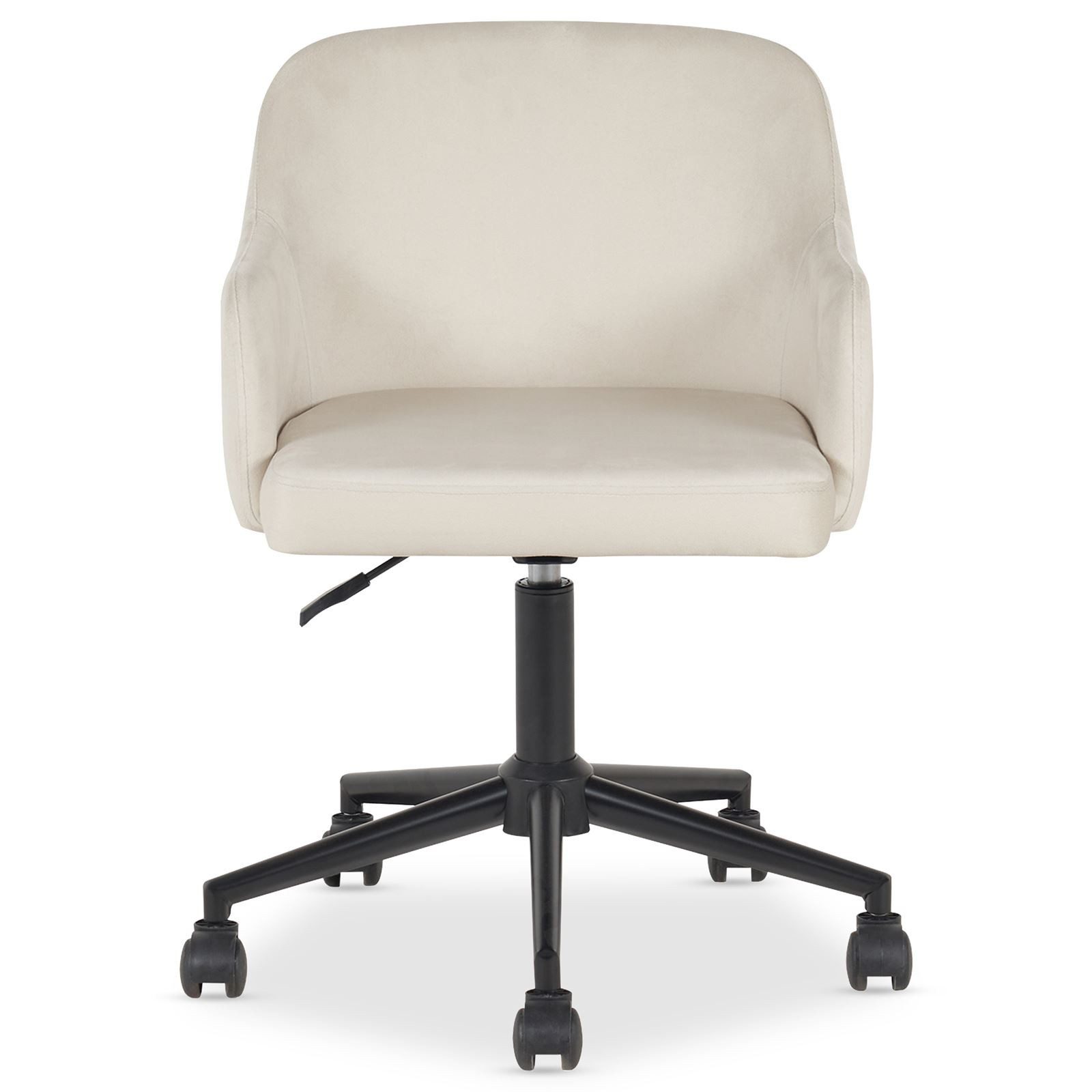 IDIMEX Schreibtischstuhl OLIVER, Schreibtischstuhl gepolstert mit Samtbezug Homeoffice Beige