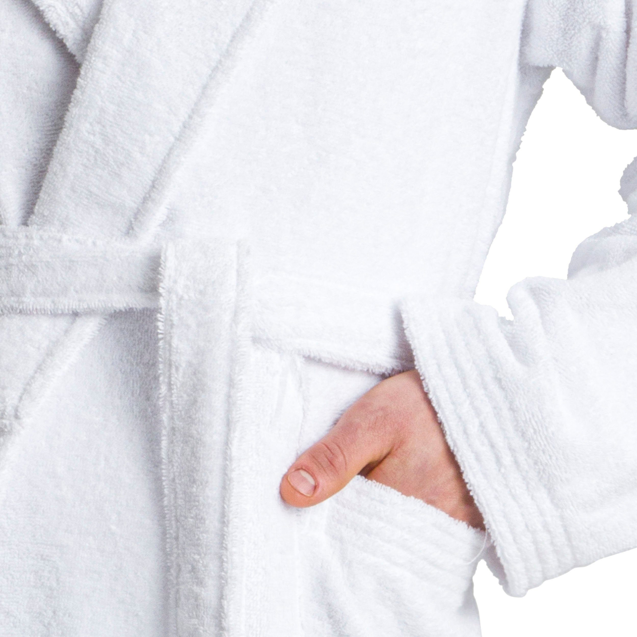 Möve Unisex-Bademantel Superwuschel Kapuze, ideal für Sauna & Spa, Hotelbademantel, Langform, Walkfrottier, Kapuze, Gürtel, in Uni
