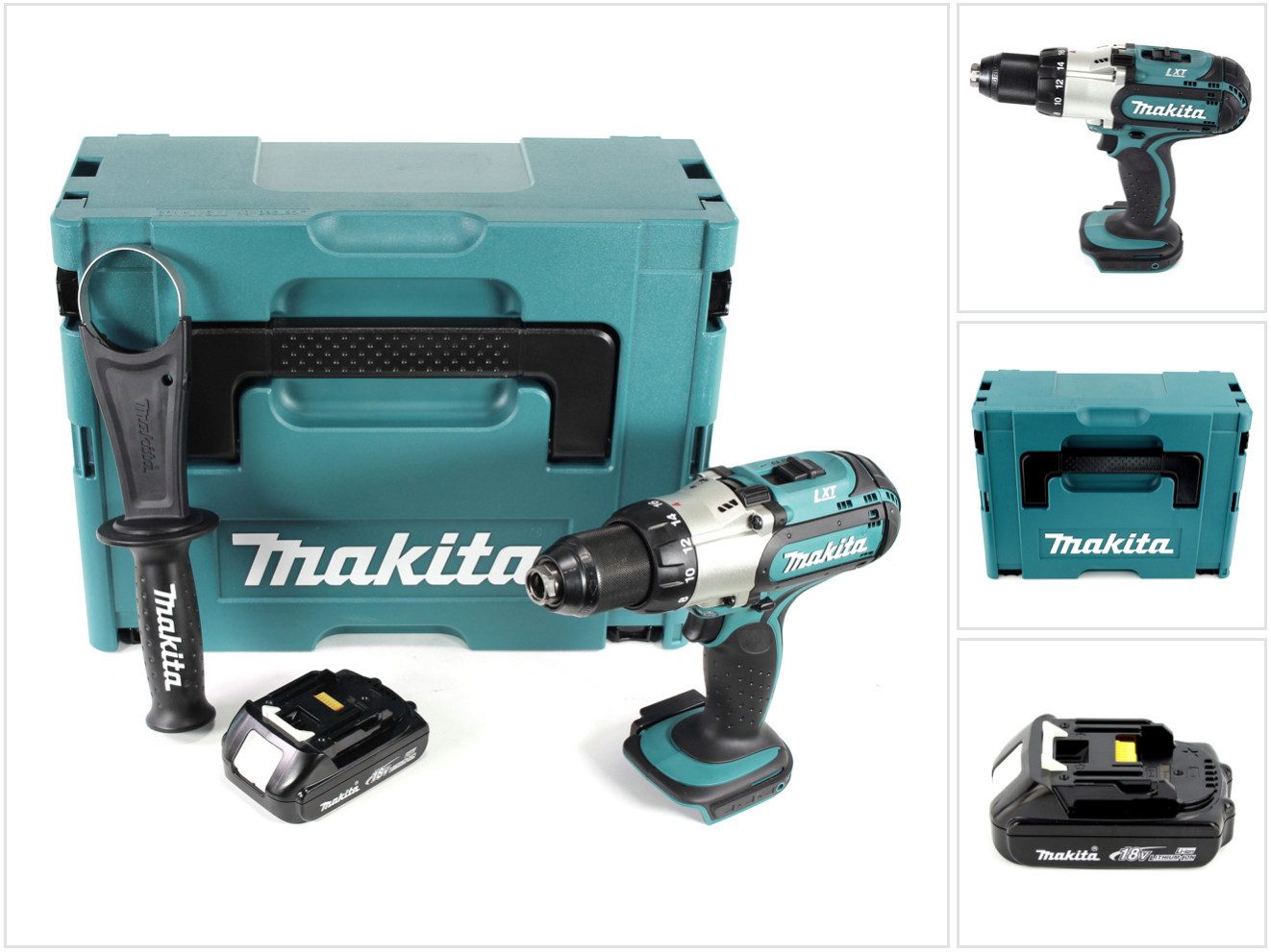 Makita Säulenbohrmaschine DDF 451 Y1J 18 V Li-Ion Akku Bohrschrauber im Makpac + 1x BL 1815 N 1