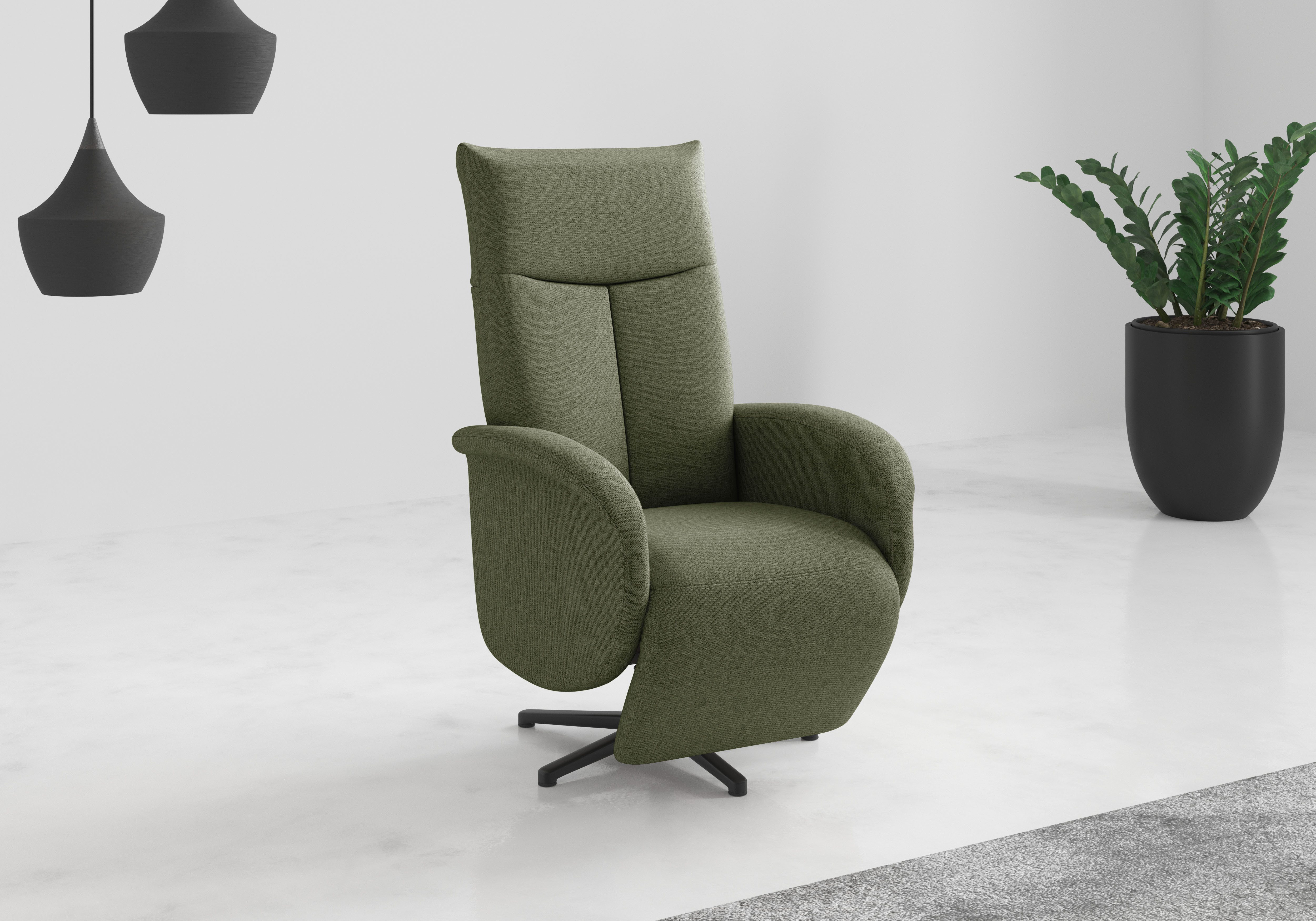 sit&more TV-Sessel Juma, inkl. Drehfunktion & Kopfteilverstellung, Höhe Armlehne 62 cm, wahlweise mit Aufstehhilfe, 2 Motoren und Akku