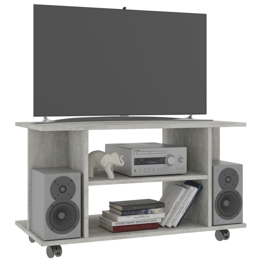 vidaXL TV-Schrank TV-Schrank mit Rollen Betongrau günstig online kaufen