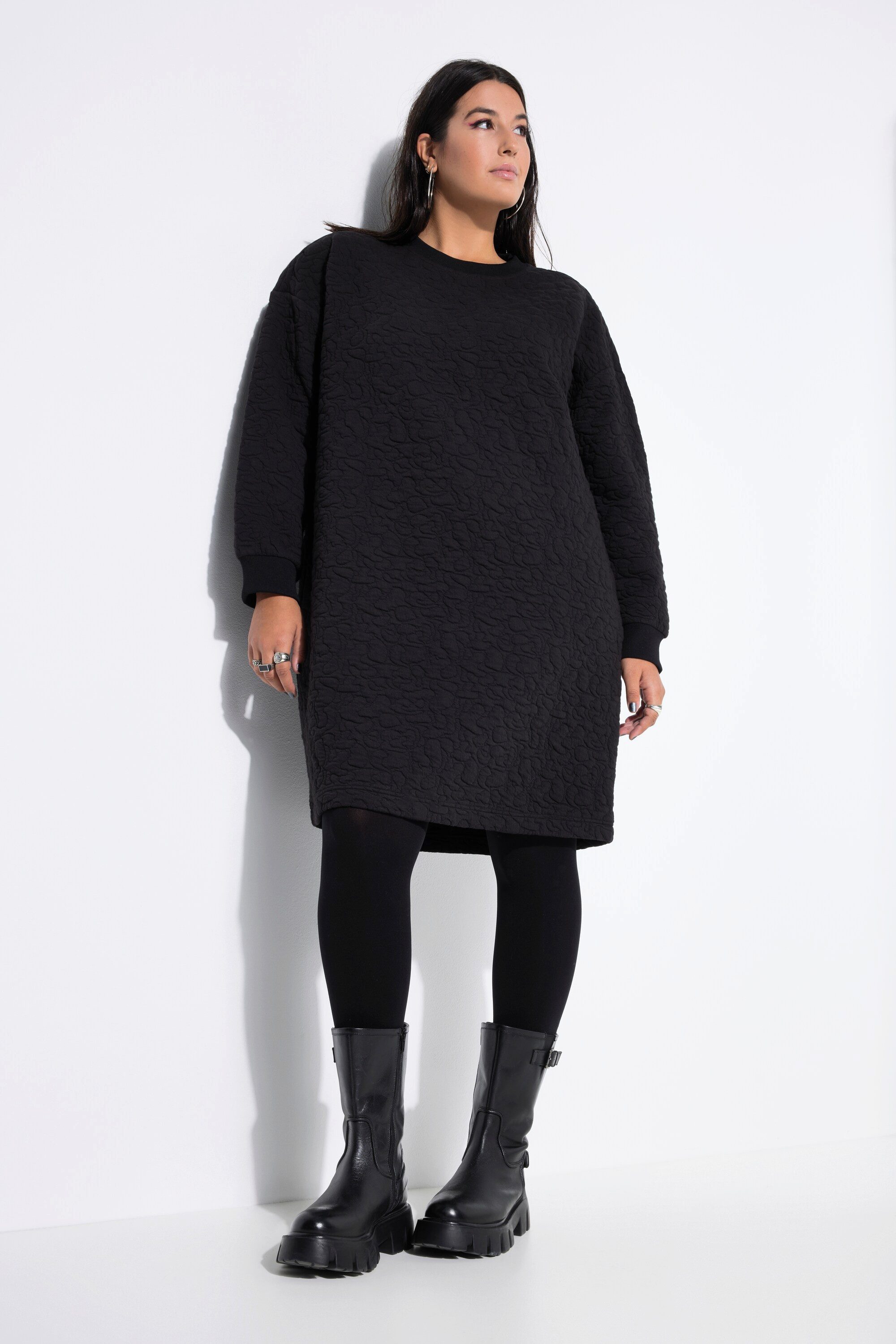Studio Untold Minikleid Sweat-Minikleid oversized LEO-Stepp günstig online kaufen