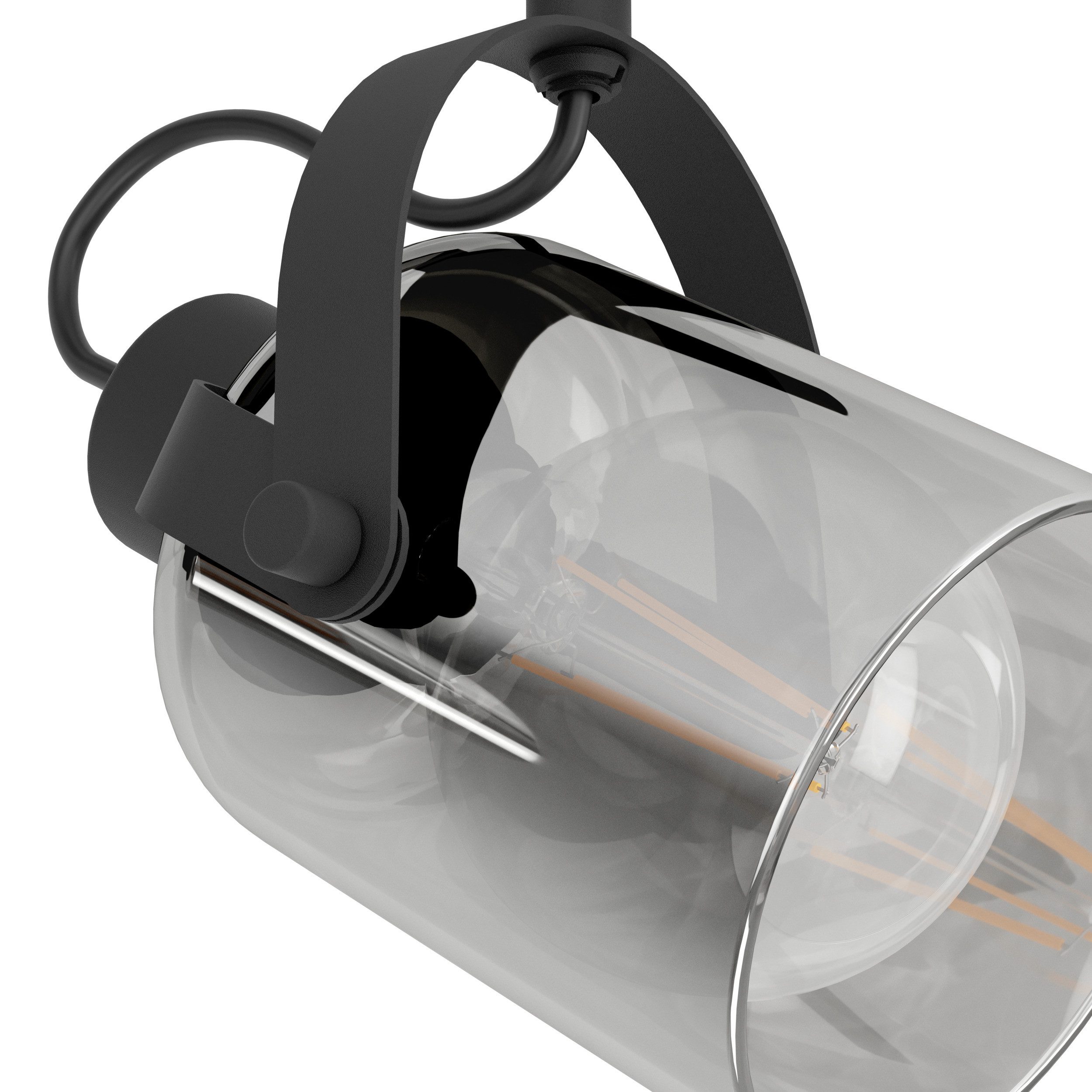 EGLO Deckenspot BERREGAS Spotlampe - Stahl - E27 - 3X40W - IP20, ohne Leuchtmittel, Wandleuchte, Wandspot, schwenkbar, Strahler, L77,5 x B11 x H24 cm – Bild 4 von 5