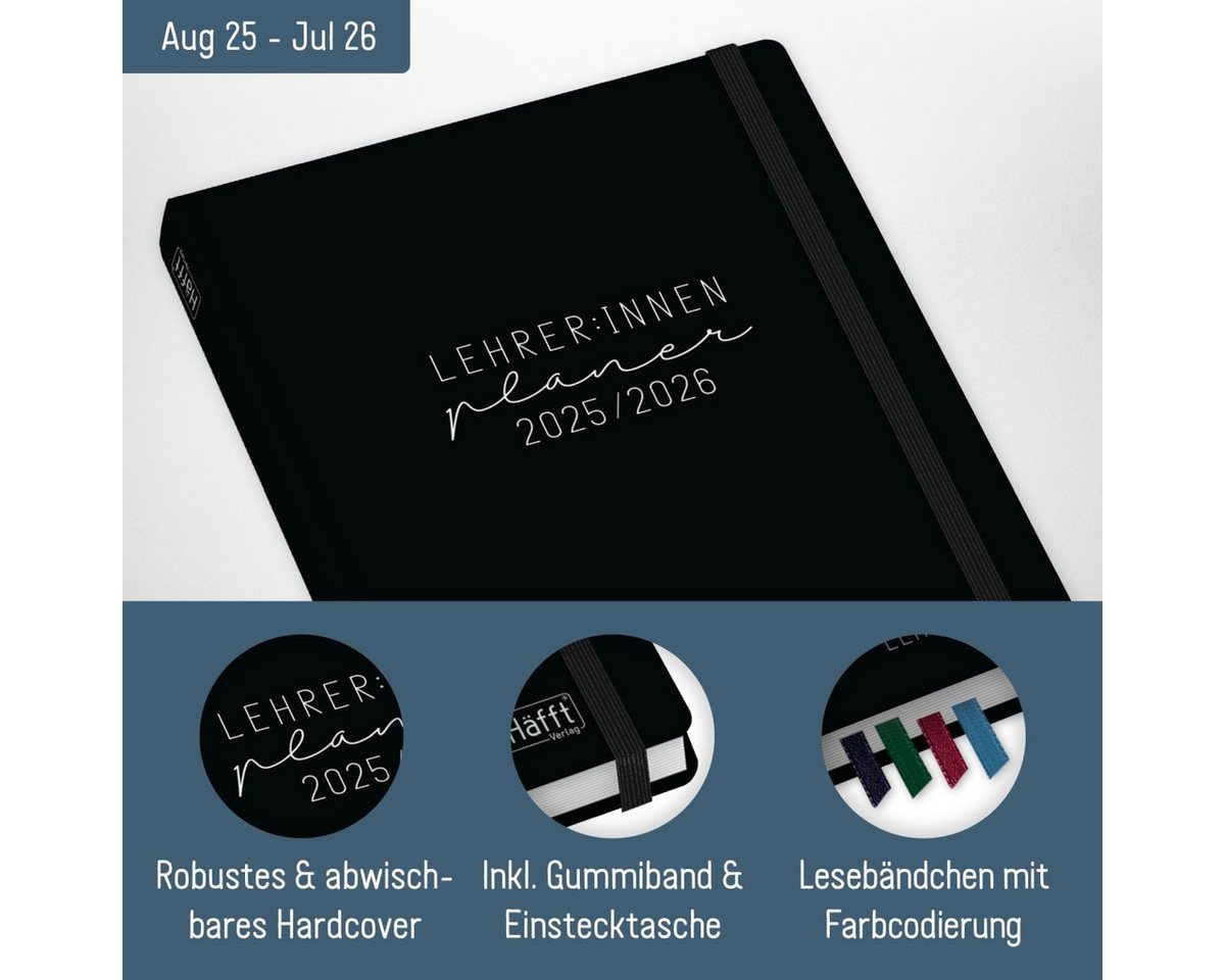 Thumbnail - Häfft Lehrerkalender Lehrer-Planer 2025/2026 A5+