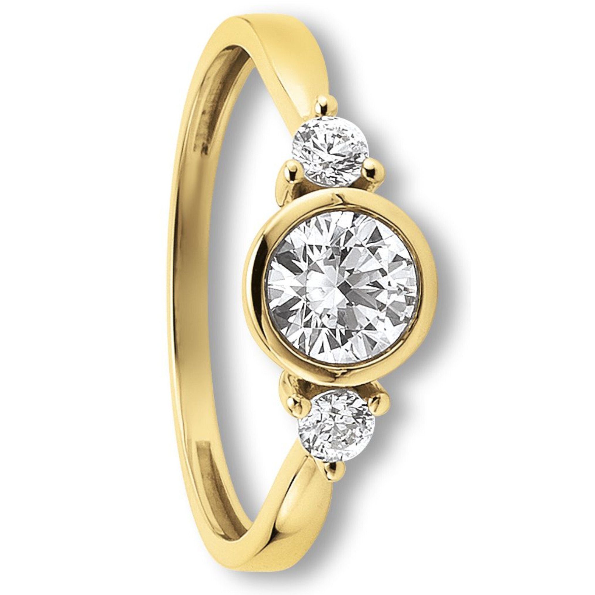 ONE ELEMENT Goldring Zirkonia Ring aus 333 Gelbgold Zirkonia Ring aus 333 G günstig online kaufen