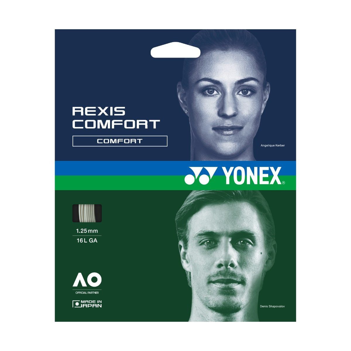 Yonex Tennissaite Rexis Comfort (Power+Komfort) weiss 12m Set, Saitendicke: 1.30