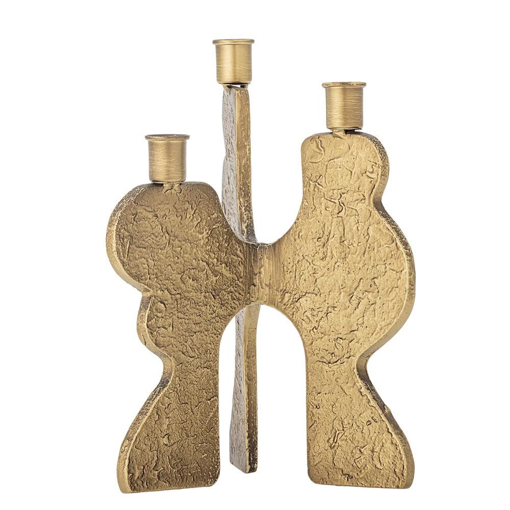 Bloomingville Kerzenhalter Lux Kerzenhalter Gold Metall, 3-flammig Kerzenständer