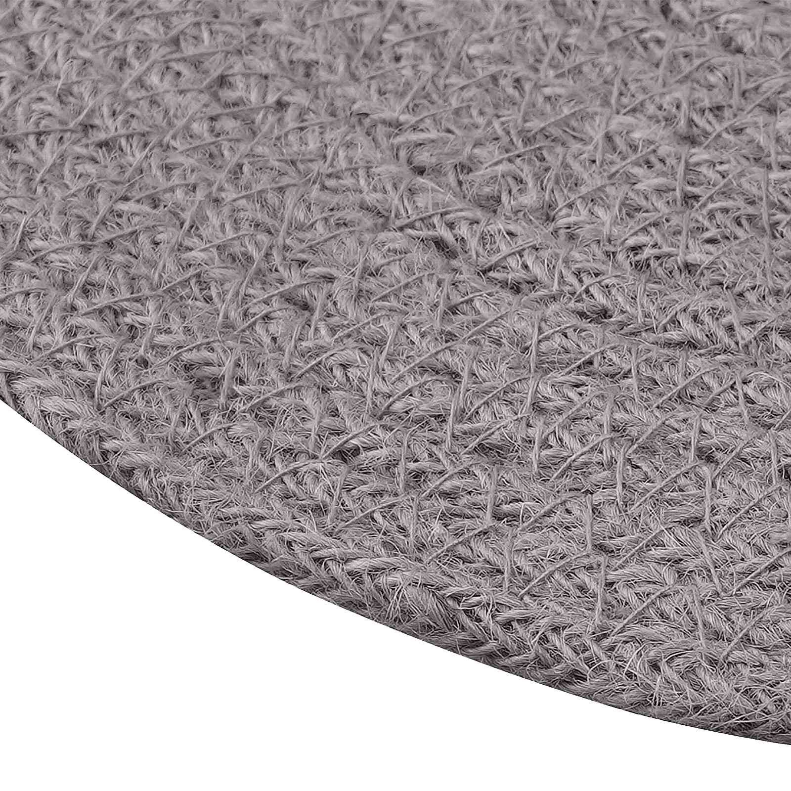 vidaXL Platzset Jute-Untersetzer 6 Stk. Grau 100% Tossa-Jute, (6-St)