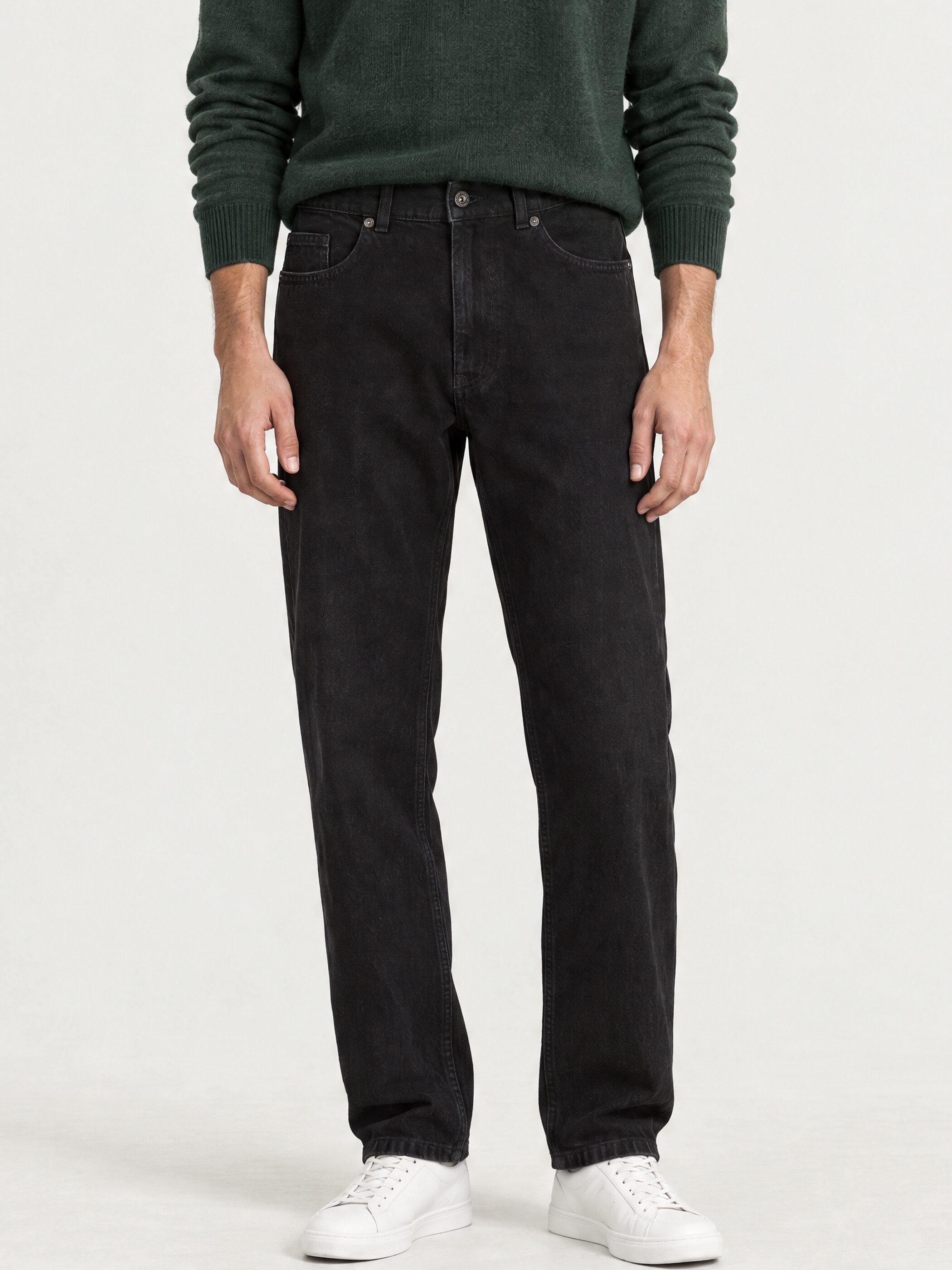 Pittman Loose-fit-Jeans Herren Jeans mit geradem Bein Lockere Herrenjeans, gerades Bein, 5-Pocket, 100% Baumwolle