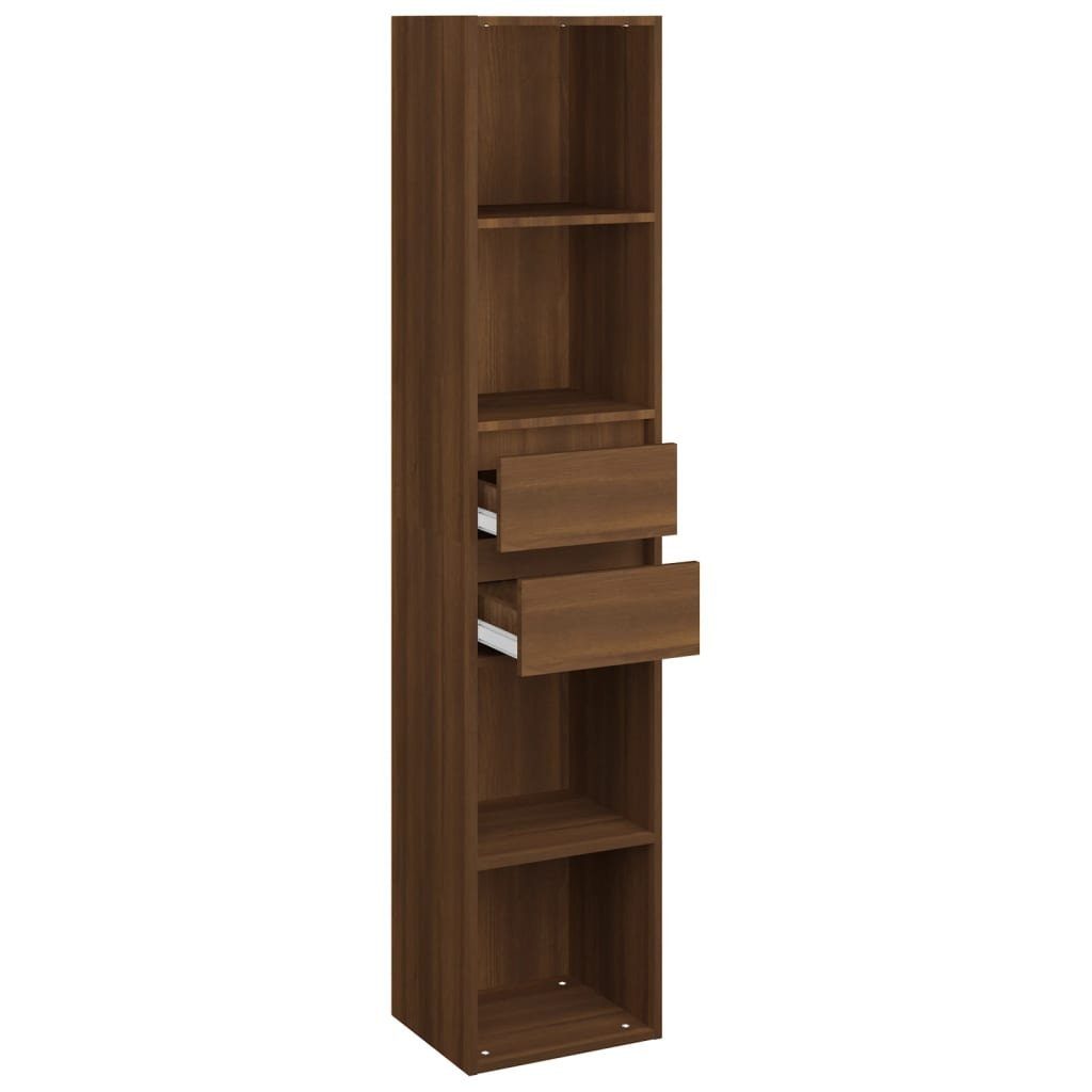 vidaXL Braun Braune 36x30x171 Bücherregal Eiche Holzwerkstoff, Eichen-Optik cm 1-tlg. Bücherregal