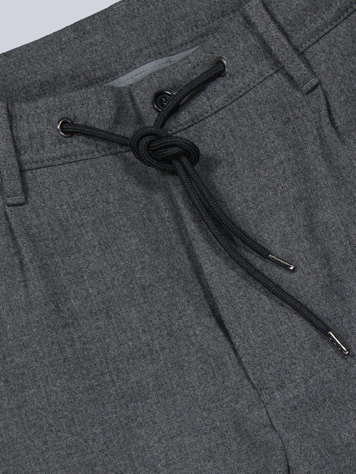 emilio adani Stoffhose Herren Chino mit Tunnelzug, Dunkelgrau