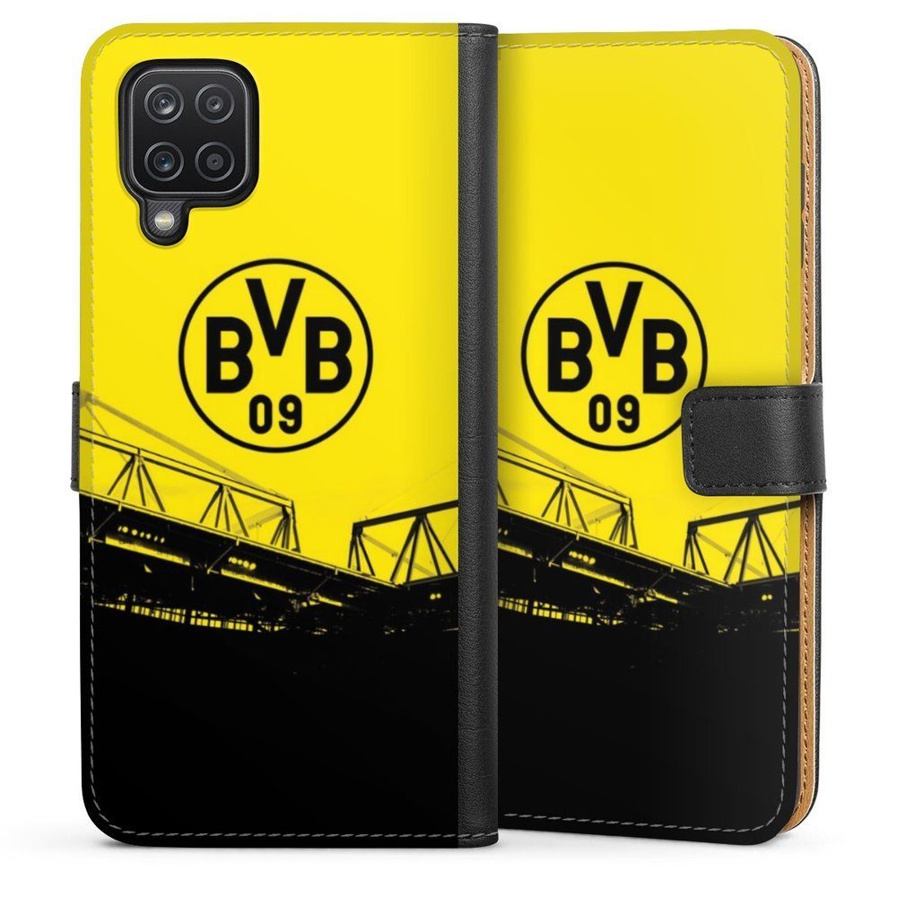 DeinDesign Handyhülle Borussia Dortmund BVB Fanartikel Stadion Schwarz-Gelb - BVB, Samsung Galaxy A12 Hülle Handy Flip Case Wallet Cover
