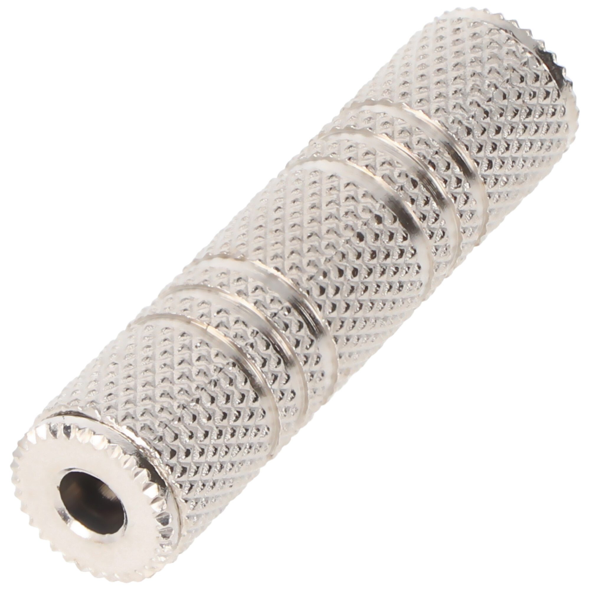 Goobay Kopfhörer-Adapter, AUX-Klinke 3,5 mm, Buchse zu Buchse, Metall USB-Kabel