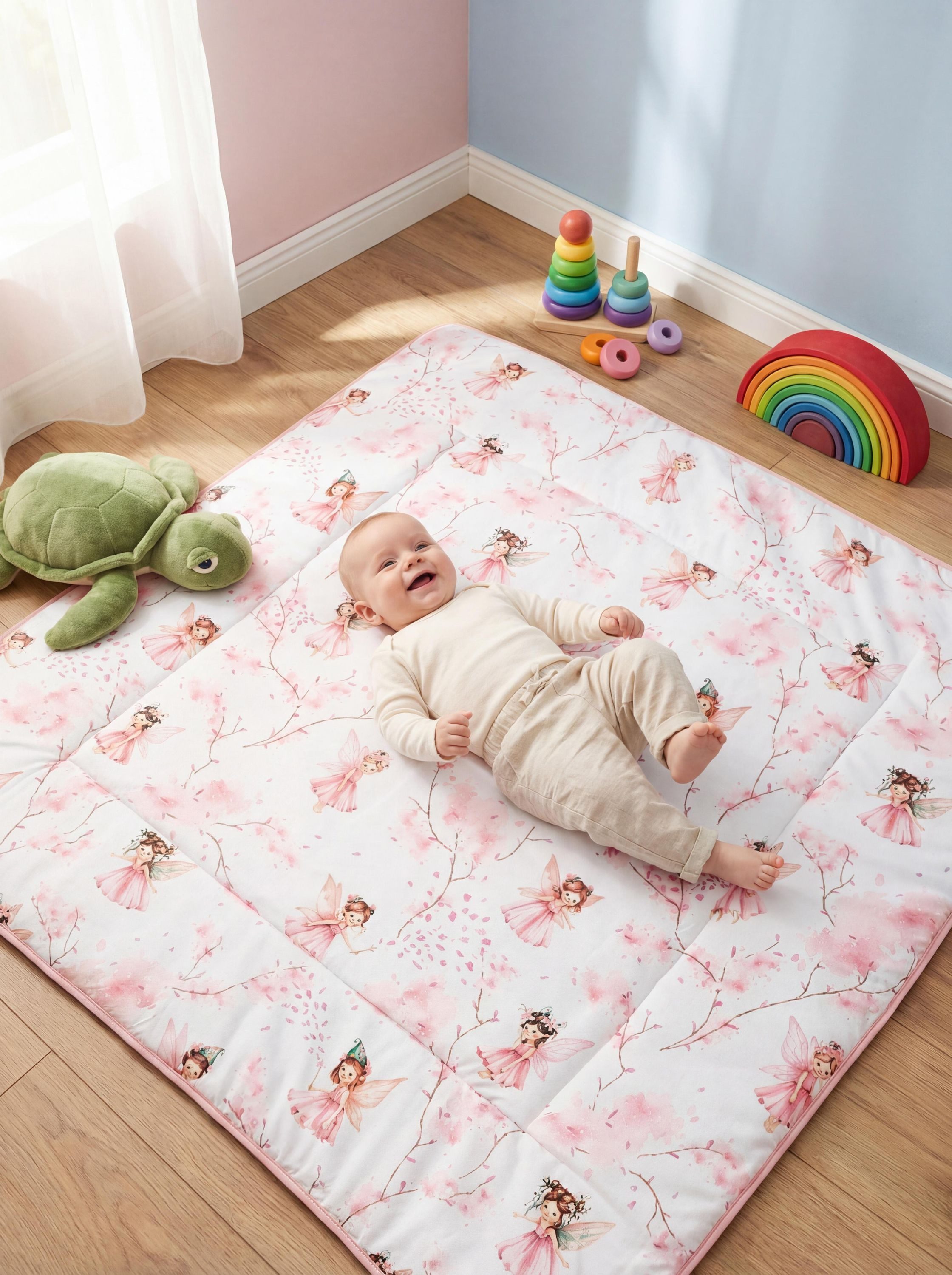 TupTam Spielmatte TupTam Baby Spielmatte Kinder Große Spieldecke Krabbeldecke 120 x 120