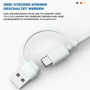 MAGICSHE 4-in-2 Ladekabel für Apple für iWatch USB-C Multi Ladekabel USB-Kabel, Lightning, USB-C (120 cm)