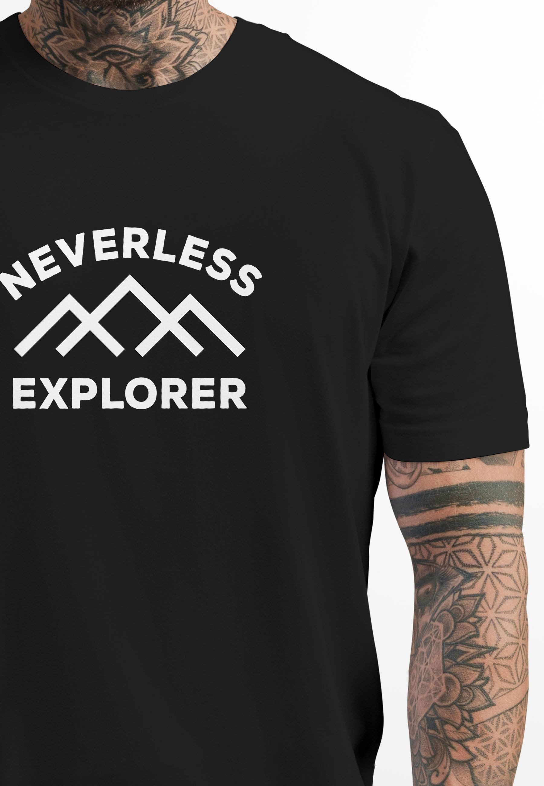 Neverless Print-Shirt Herren T-Shirt Aufdruck Outdoor günstig online kaufen