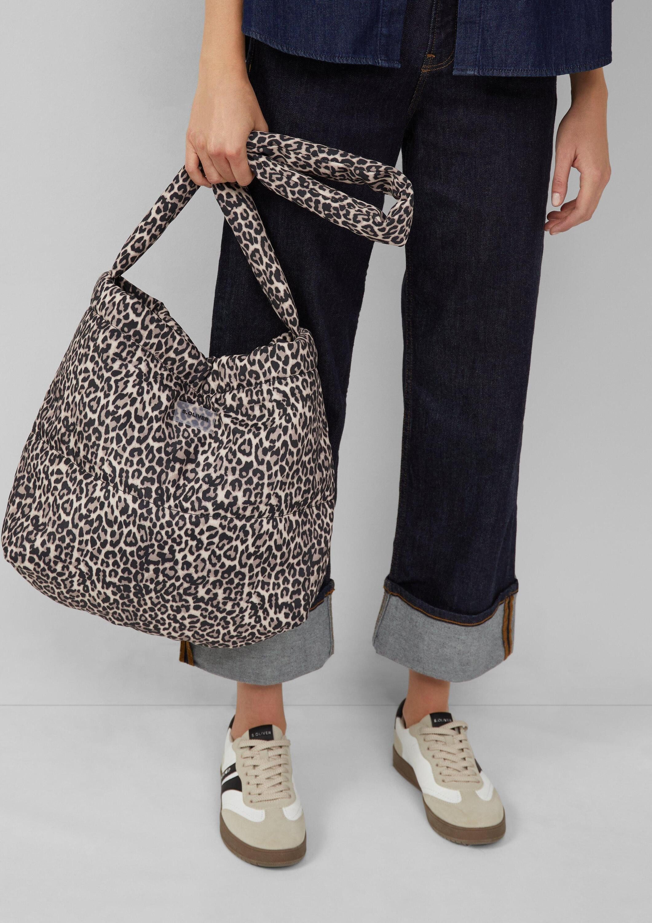 s.Oliver Shopper Tasche, Hobo-Bag mit Leo-Print