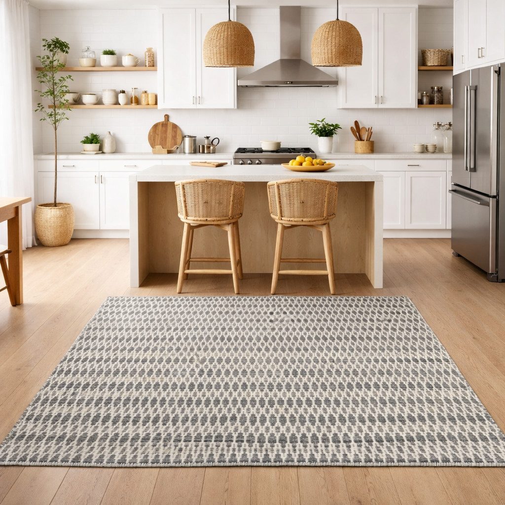 Carpet Avenue Teppich Kelim Vera - Schwarz / Grau 230x160, Rechteck, Höhe: 4 mm