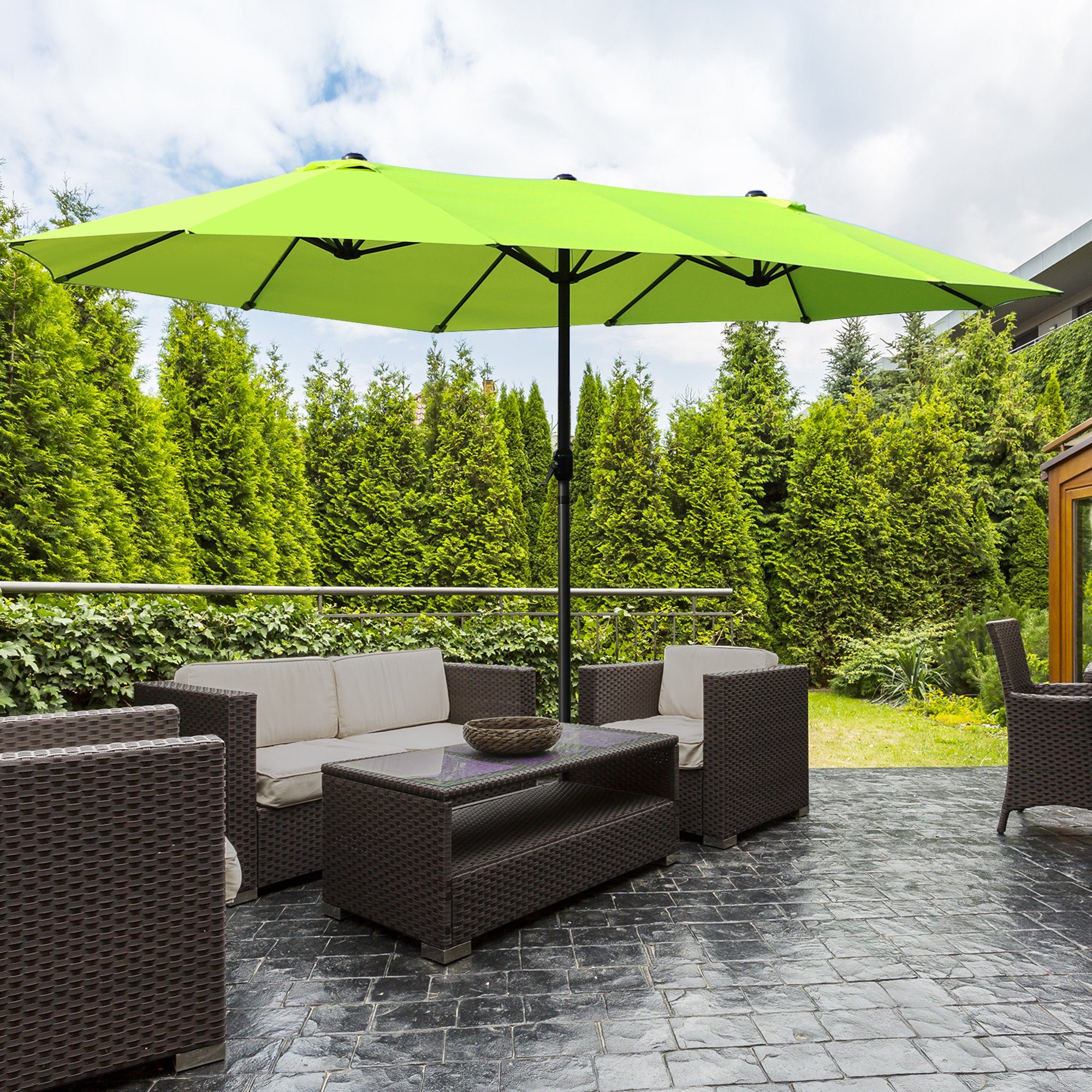 Outsunny Sonnenschirm Doppelsonnenschirm, LxB: 460x270 cm, günstig online kaufen