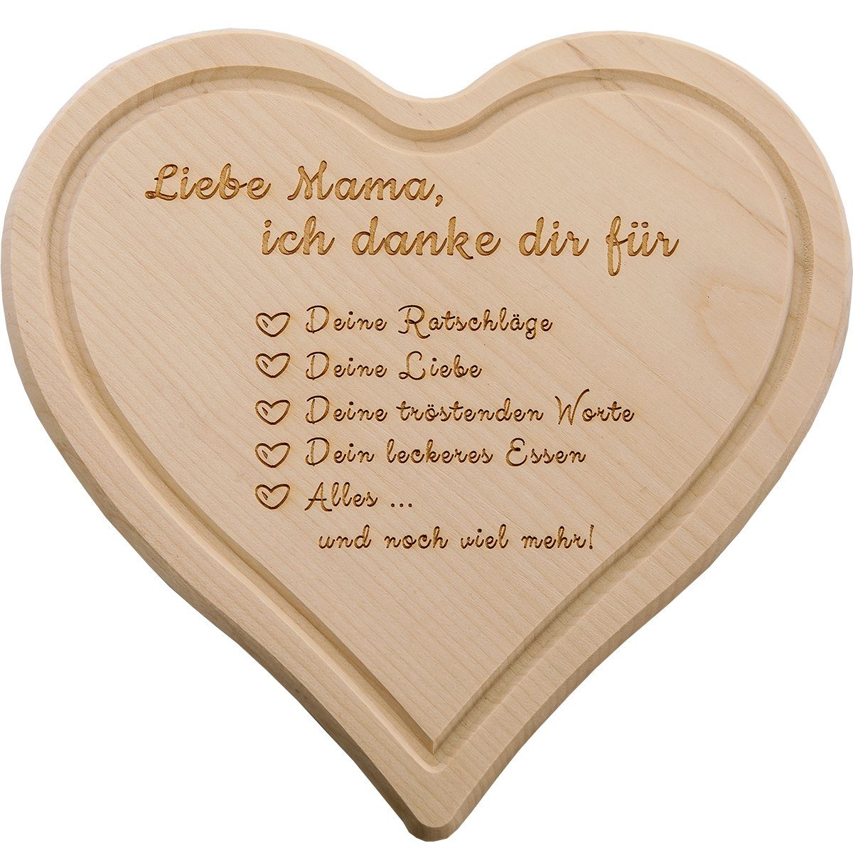Spruchreif® Frühstücksbrett Frühstücksbrettchen aus Holz · Brotzeitbrett mit Gravur · Geschenk für Familie · Herzbrettchen · Familiengeschenke · Weihnachtsgeschenk