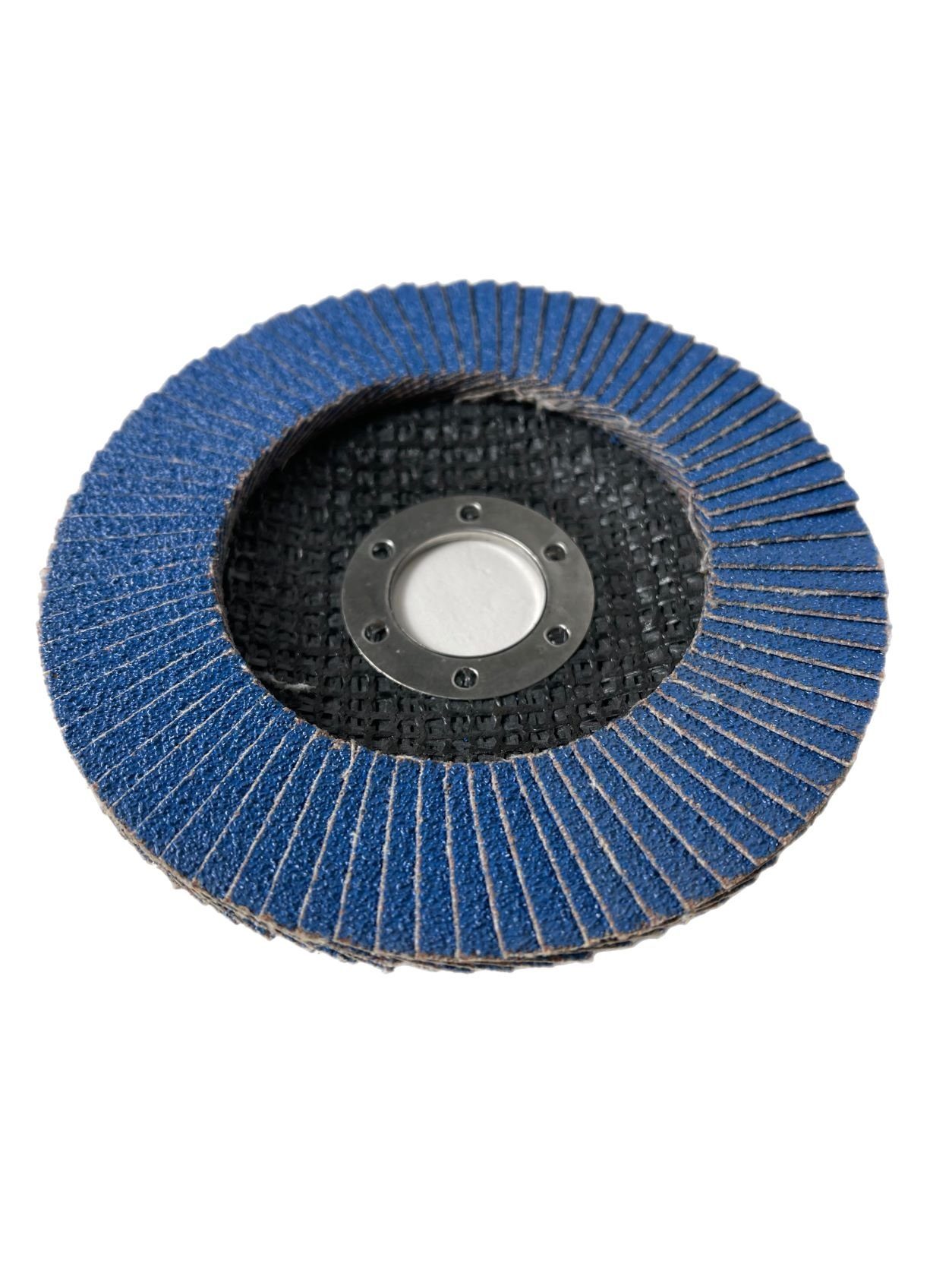 VaGo-Tools Fächerscheibe Fächerschleifscheiben 115mm flach P80 Blau 10x